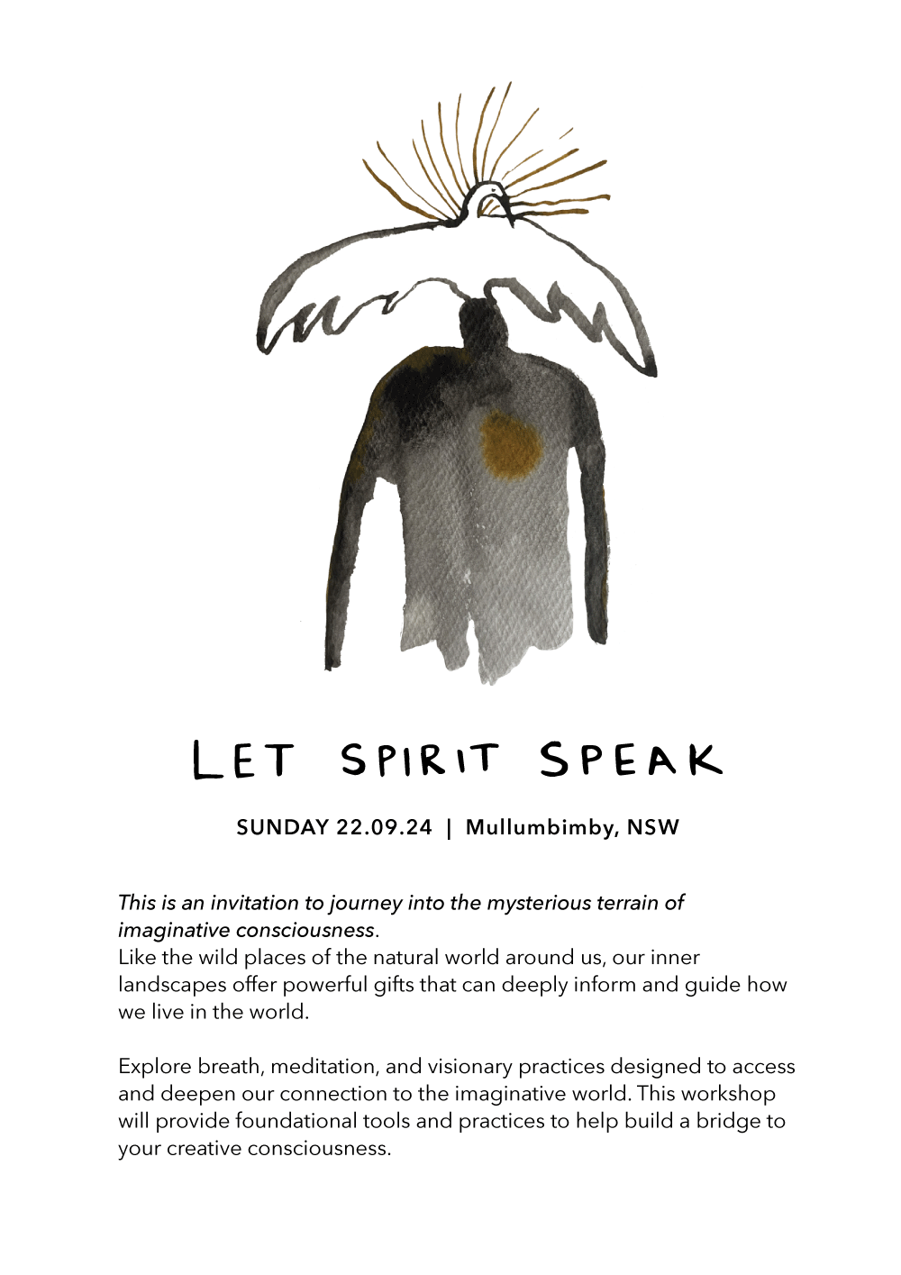 LET SPIRIT SPEAK - In person workshop ( 22 Sept)