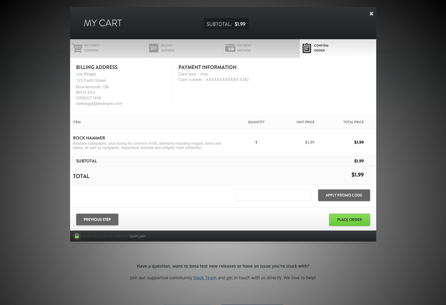 Order Confirmation