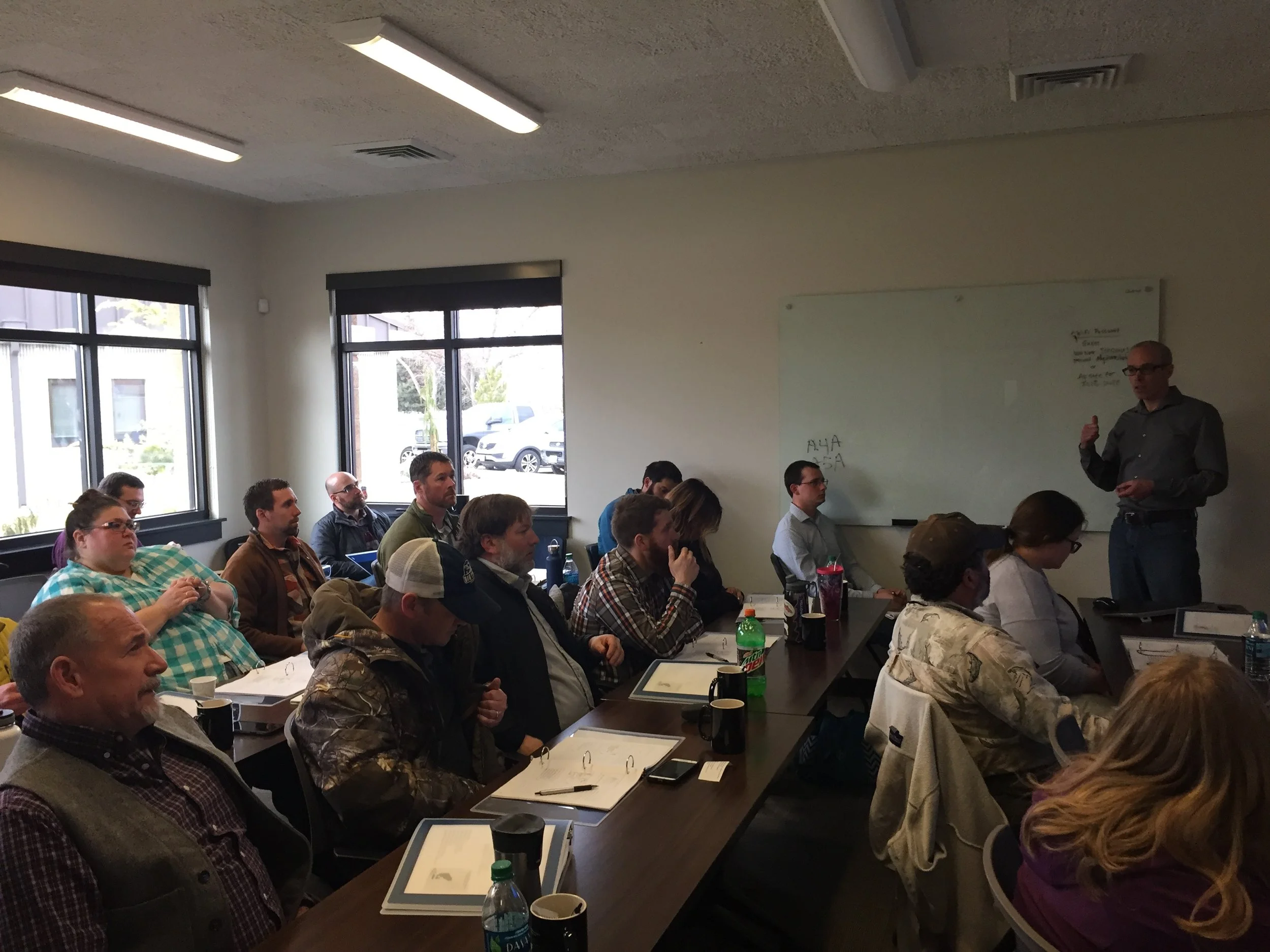 Dr. Steele discussing Redfish Lake Sockeye program