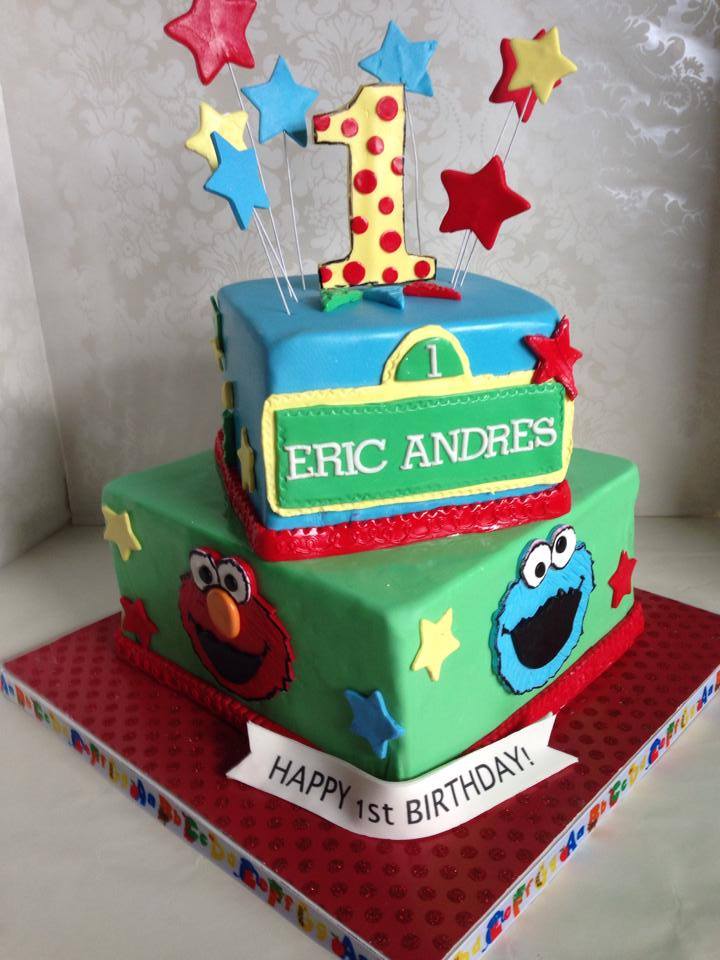 1st Birthday Square Cake