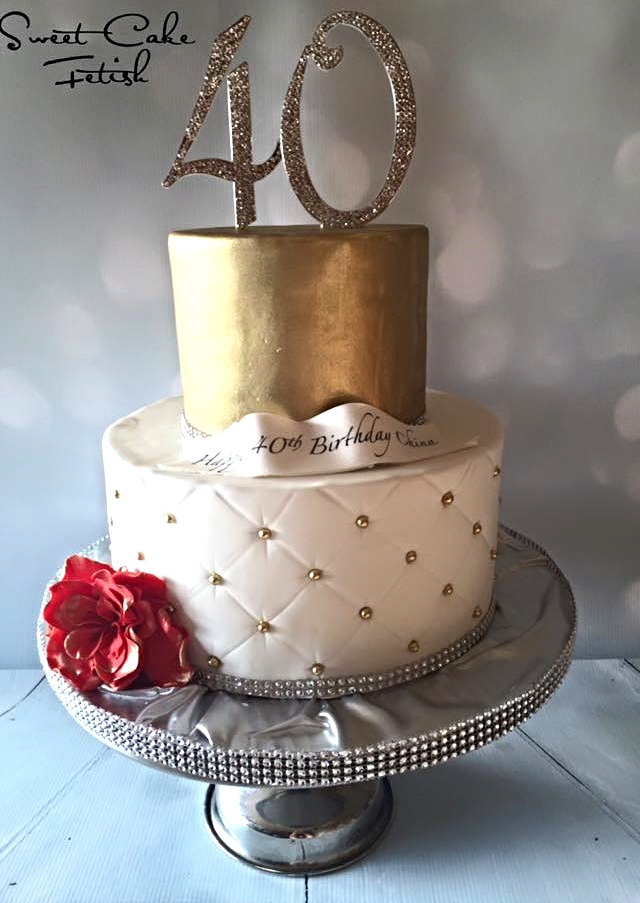 Classy 40th Cake