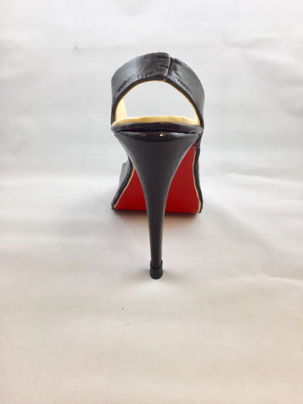 Gumpaste Black High Heel Shoe back.jpg