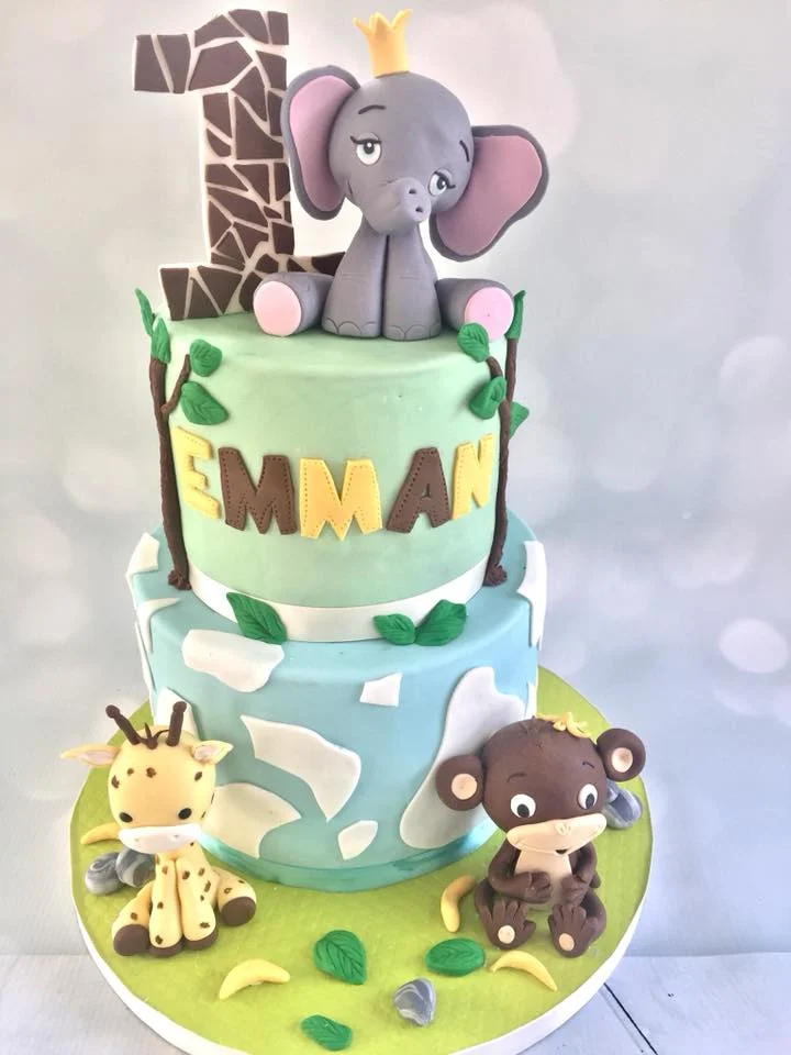 Safari 1st Birthday cake