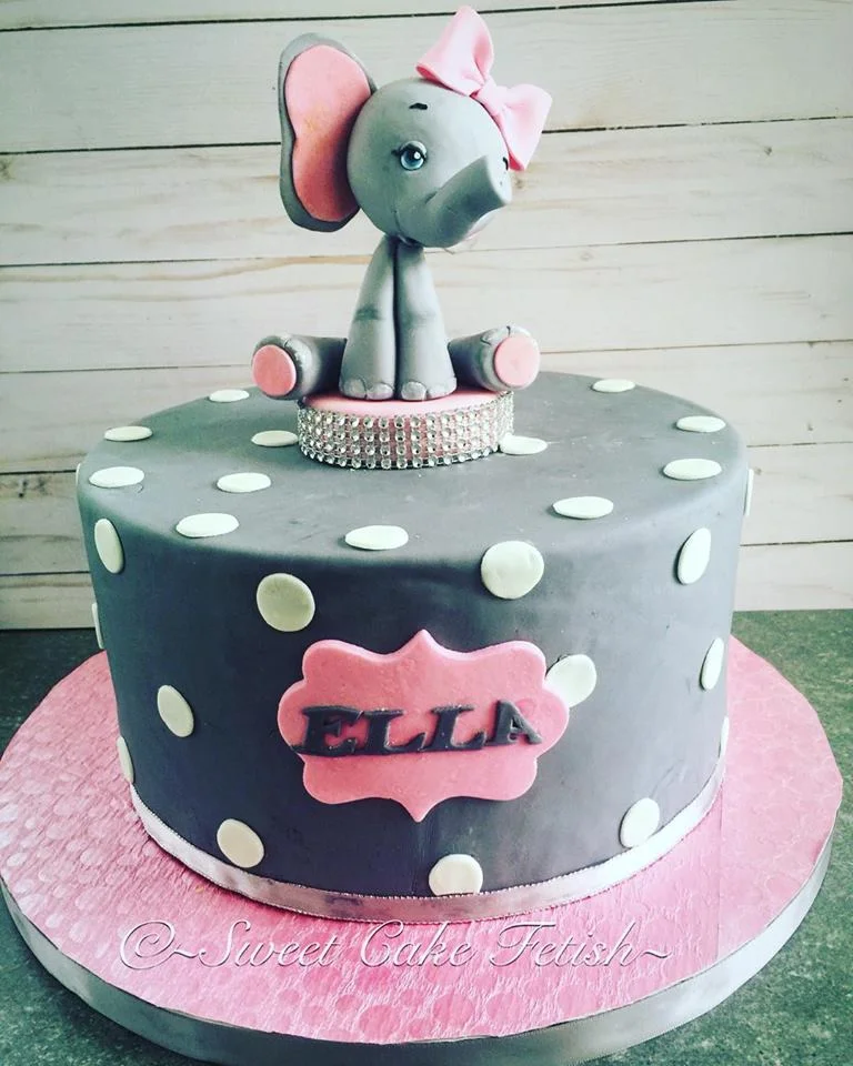 Baby Elephant Baby Shower Cake
