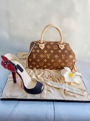 Louis Vuitton Stiletto Shoe Cake Topper 