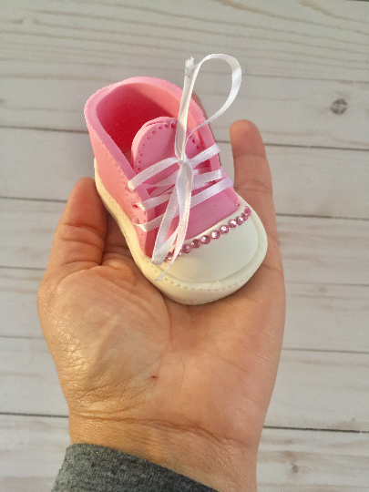 Pink and Blue baby gumpaste shoes — Sweet Cake Fetish