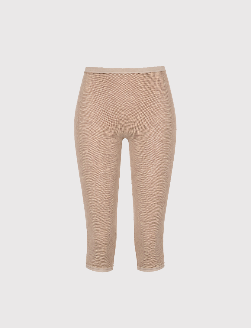 DUAL TONE FISHNET CAPRIS