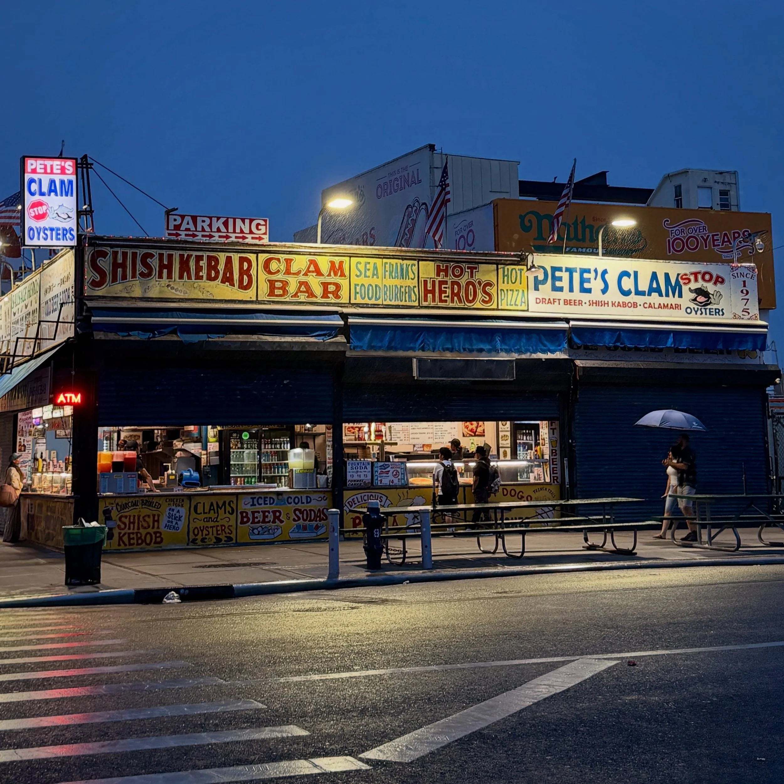 Coney Island in the rain. ☔️