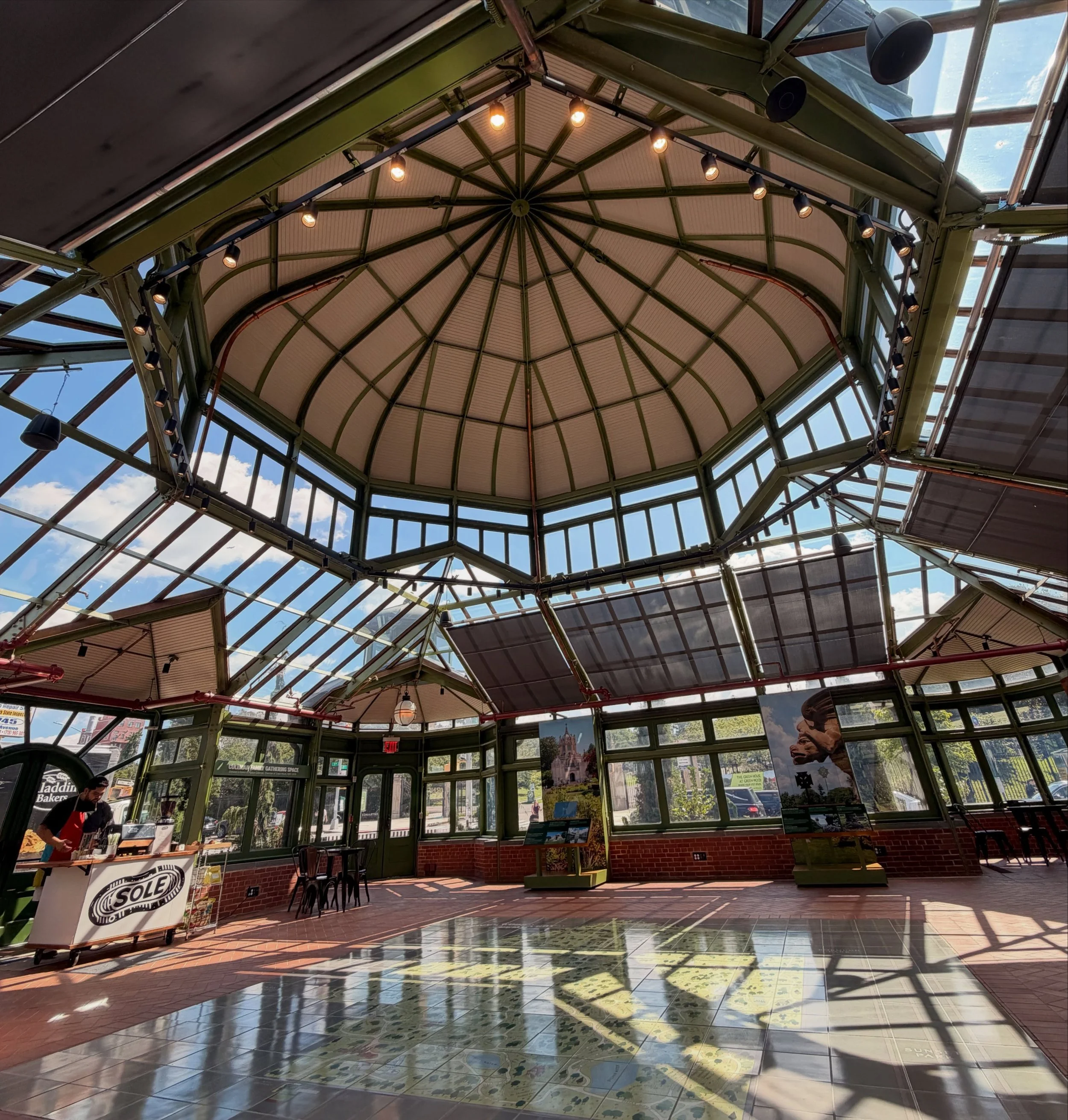 I so adore the newly restored Victorian greenhouse at @historicgreenwood &hellip;And now there&rsquo;s coffee on the weekend with Sole Cafe. I tried a croissant and cortado. Absolute perfection. 🥐