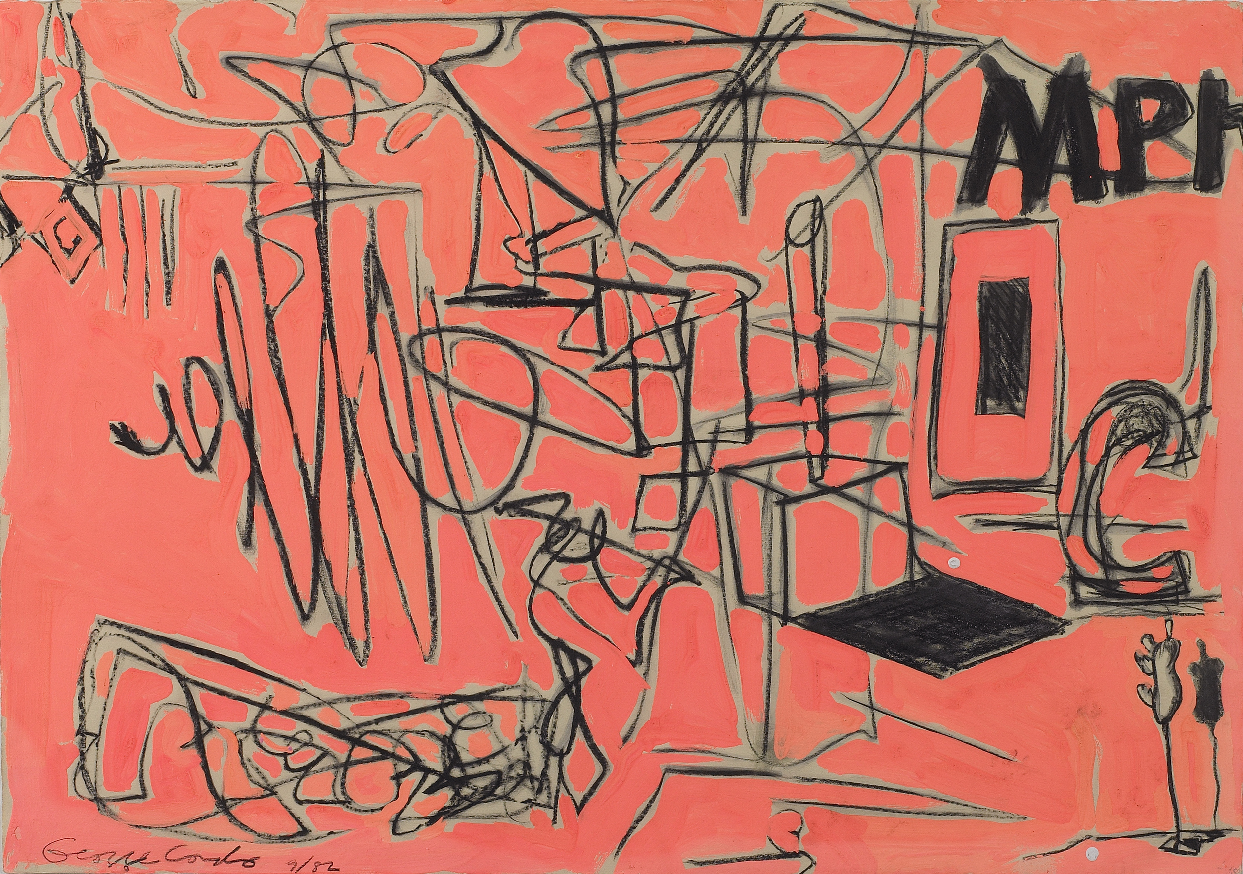 Untitled, 1982 , mixed media on paper, 22 x 30 inches