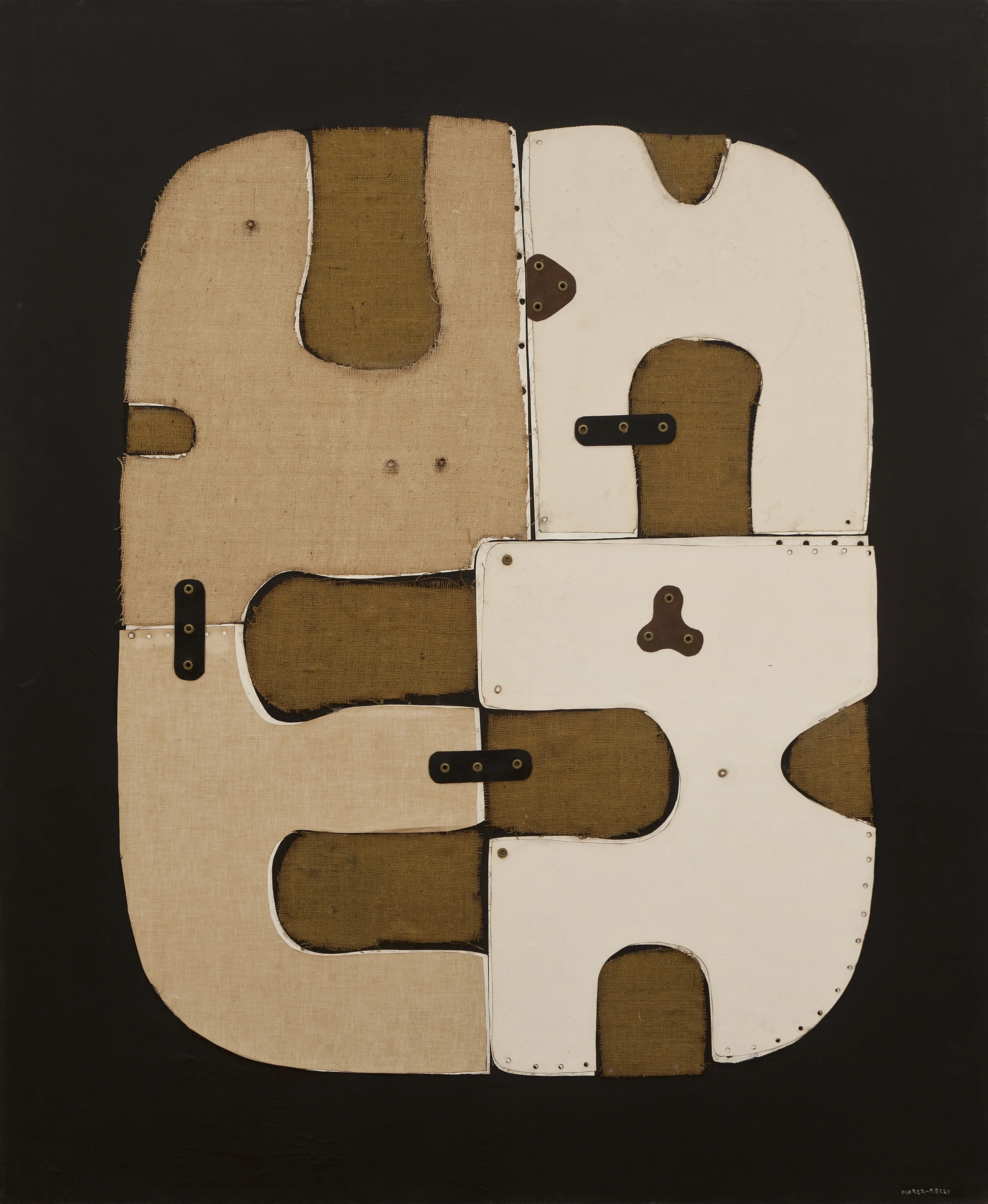 SOLD XL-20-70, 1970 , collage on canvas, 69 x 57 inches