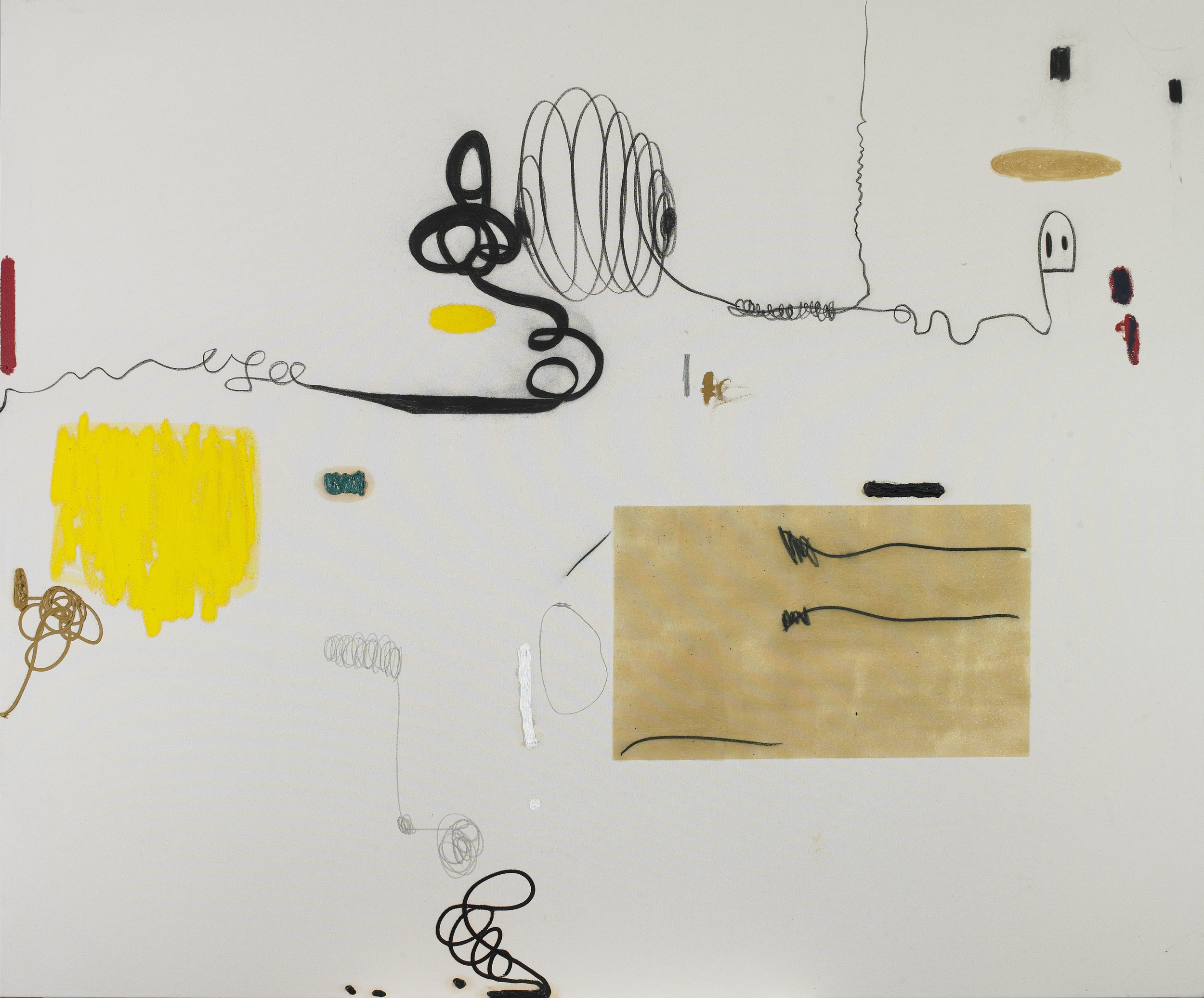 SOLD Untitled, 2014 , oil stick, oil paint and charcoal on linen canvas, 71 x 82 inches