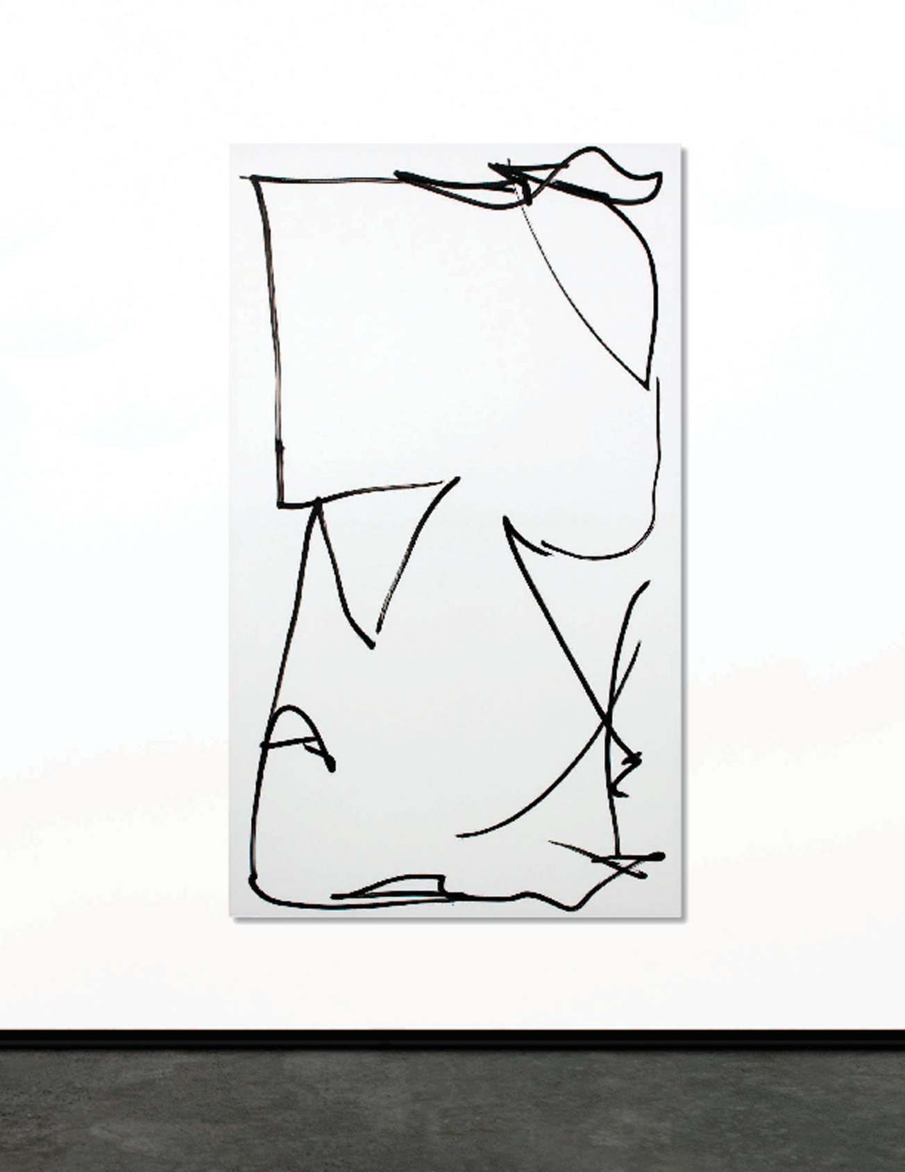 Grove, 2013 , ink on fluted polyboard mounted on an aluminum frame, 70 x 40 1/2 inches