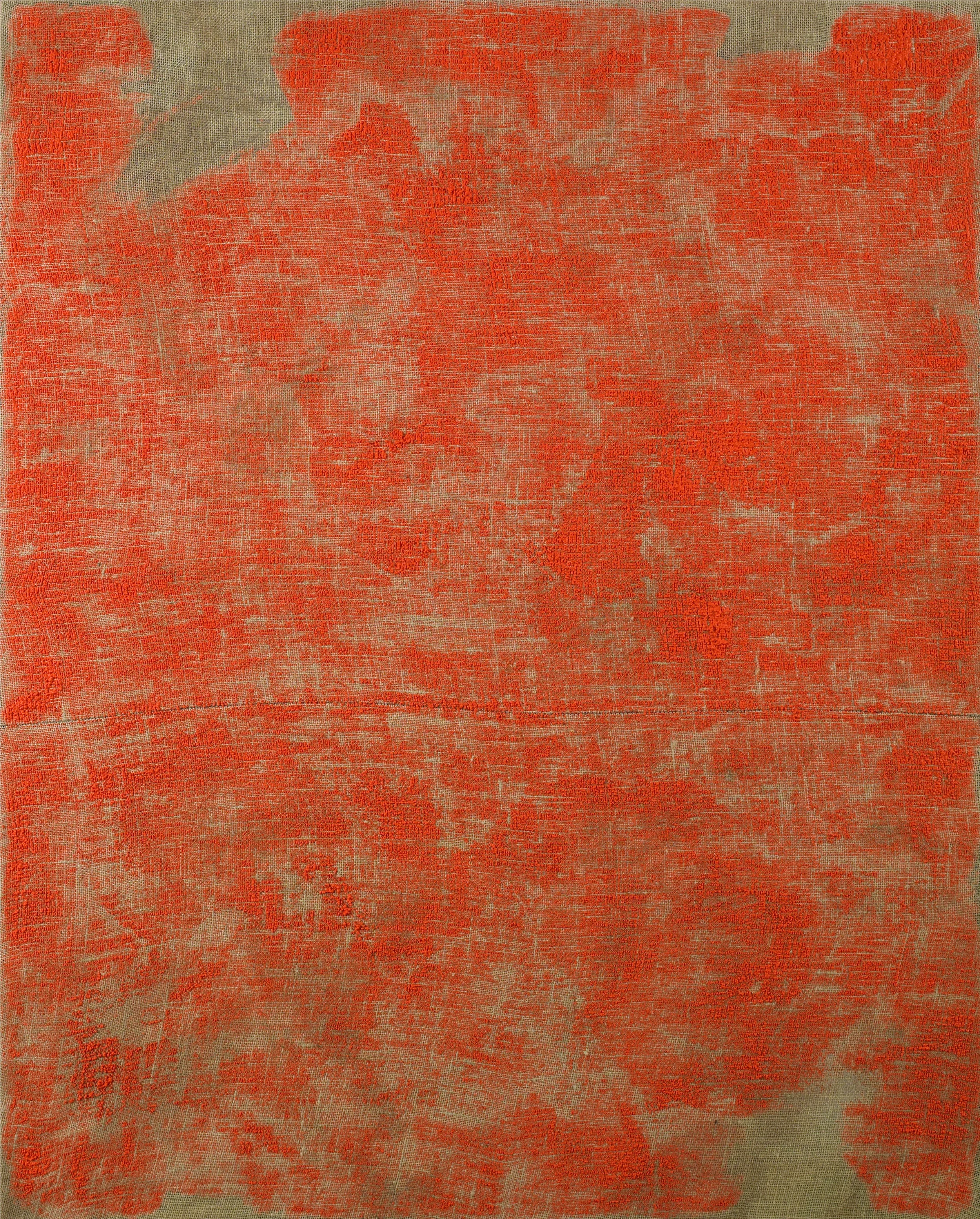 Porosity (Brushed II), 2014 , acrylic on burlap, 60 x 48 inches