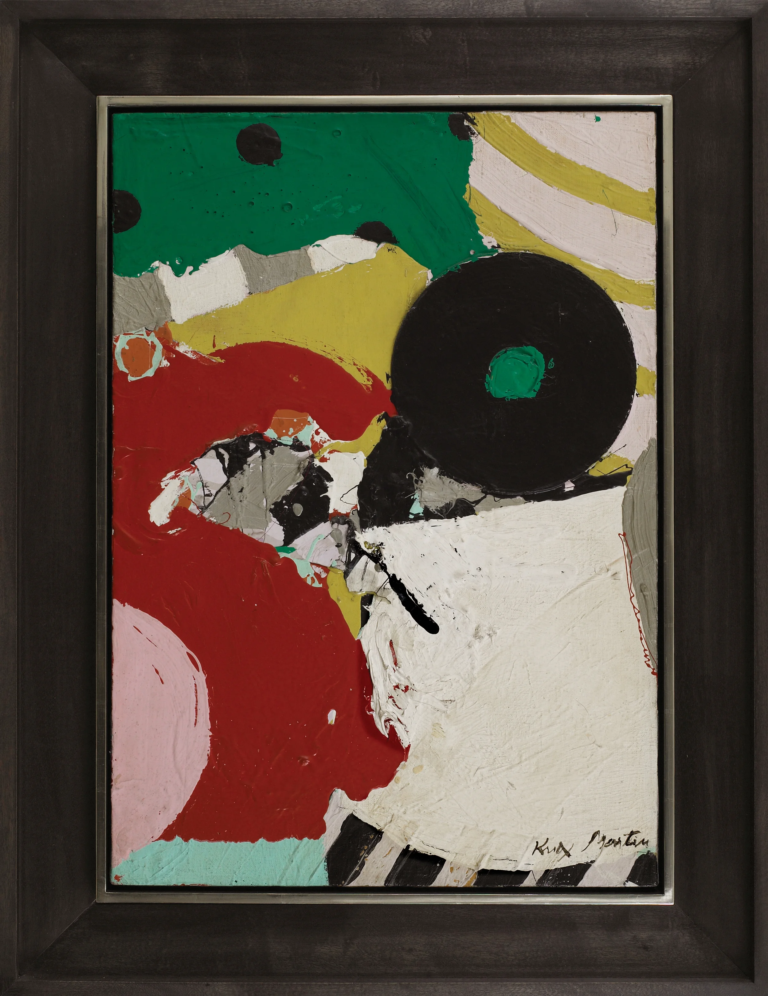 SOLD Edge No. 2, 1964, oil and collage on canvas, 26 x 18 inches