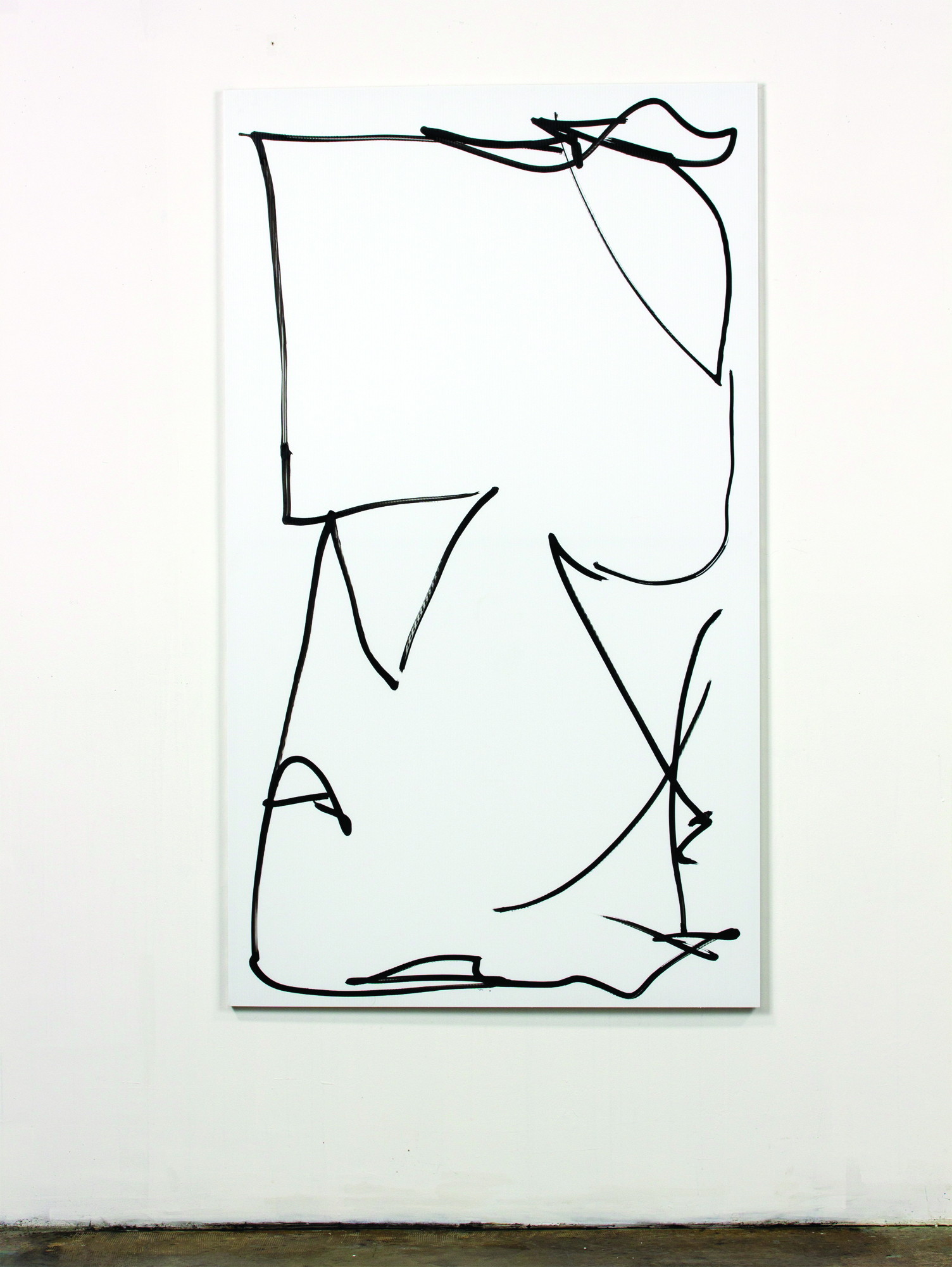 Grove, 2013 , ink on fluted polyboard mounted on an aluminum frame, 70 x 40 1/2 inches