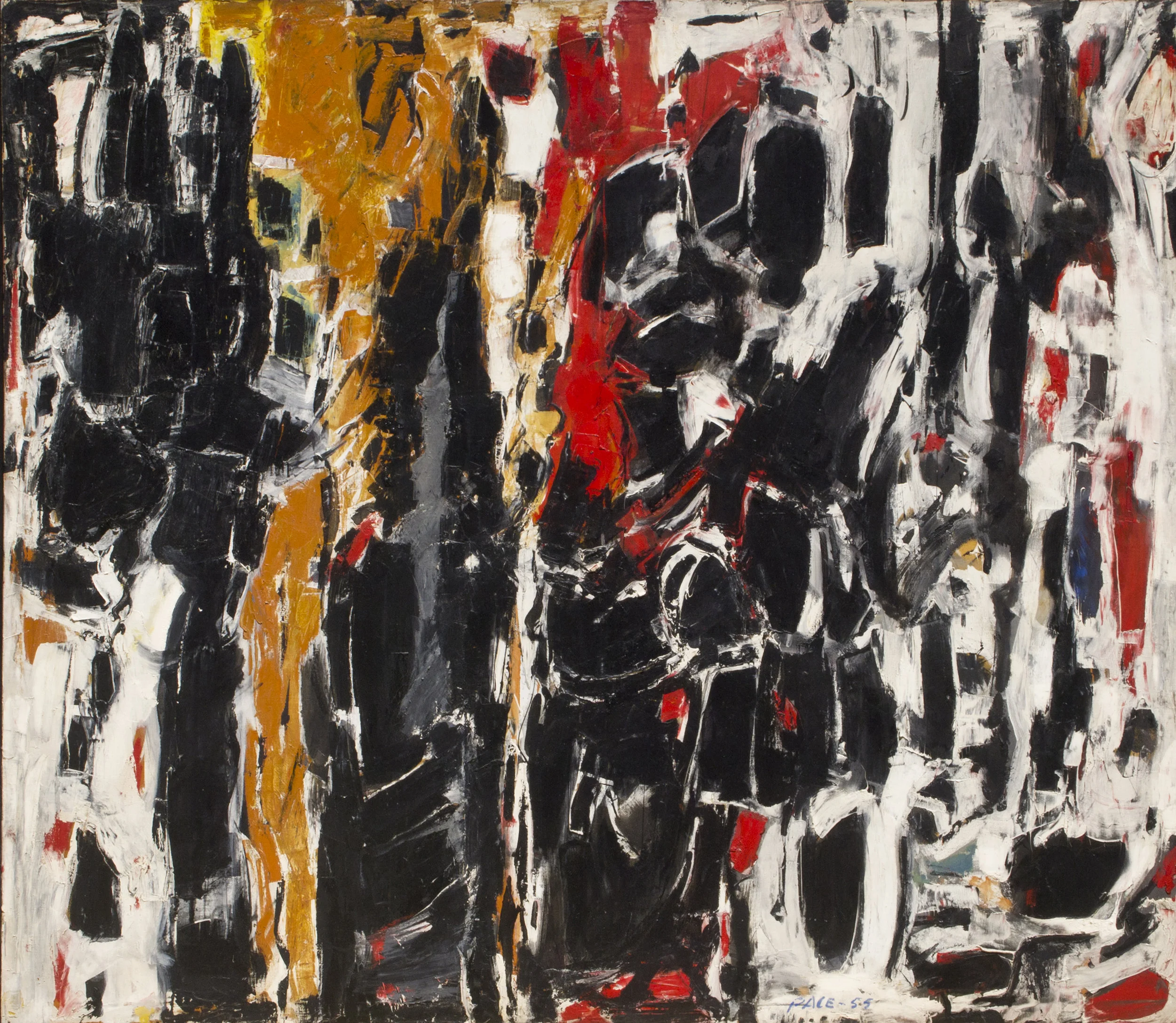 SOLD Sentinels, 1955 , oil on canvas, 60 x 69 1/2 inches