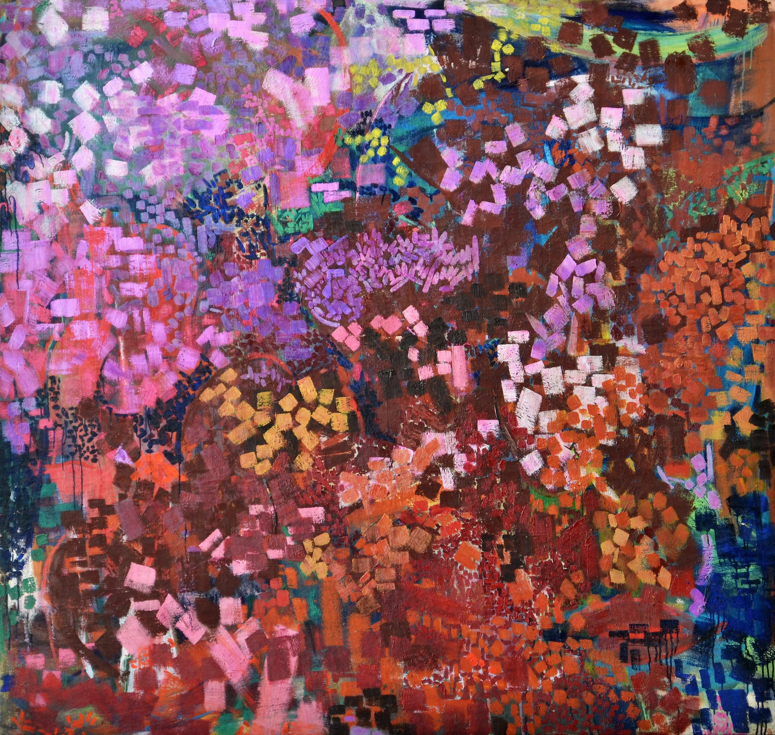 SOLD Blue Horse - Red Rider, 1957-58, oil on canvas, 58 x 61 inches