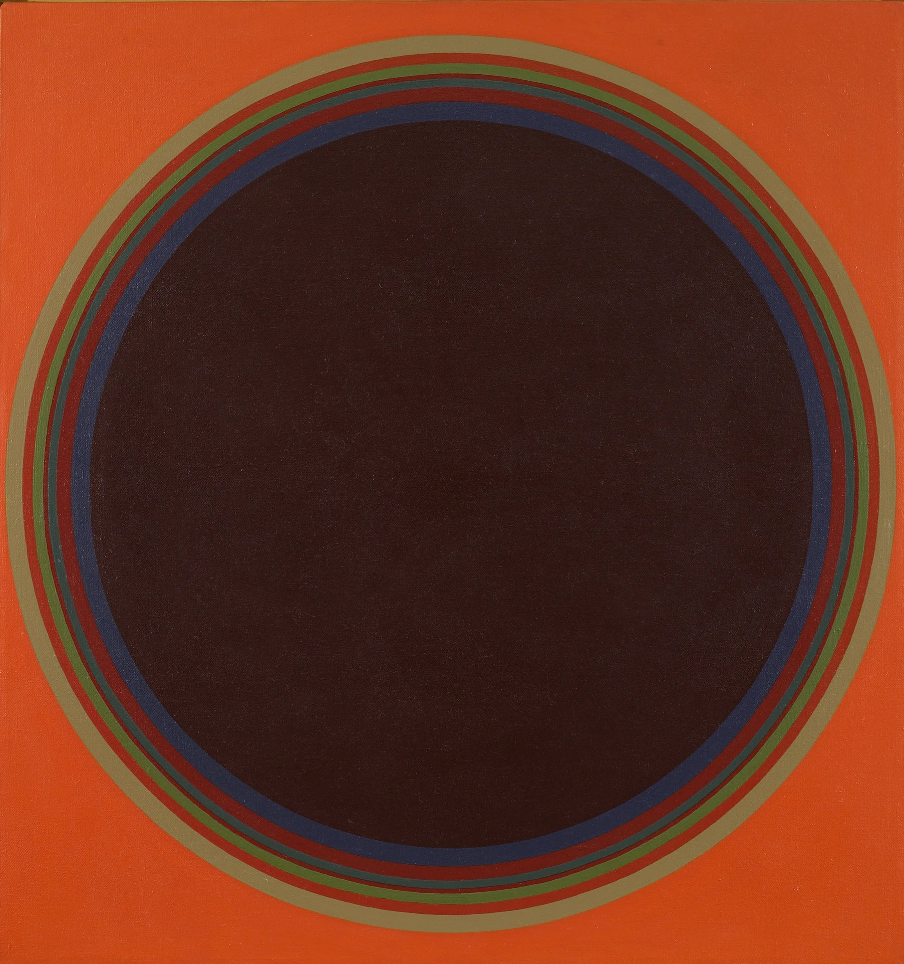 John Stephan , Disc #2 , 1974, acrylic on linen canvas, 36 x 35 inches