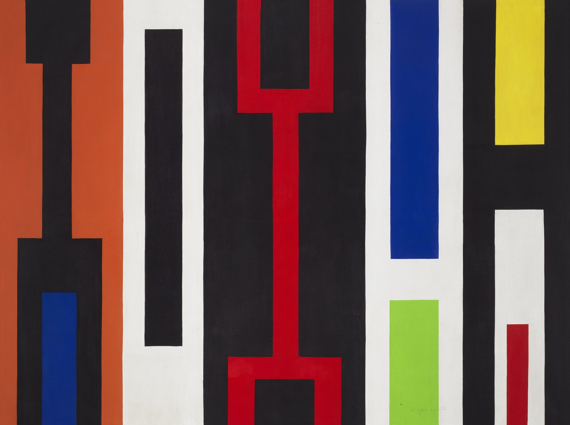 Angelo Testa , #267 Geometric Abstraction , 1967, oil on canvas, 80 3/8 x 107 5/8 inches