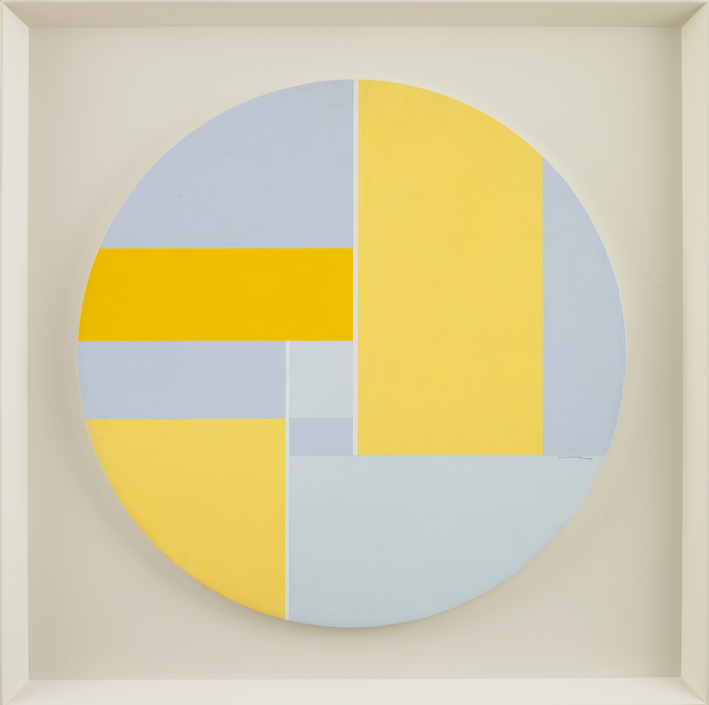 Golden Tondo B, 1974, acrylic on wood, 30 inches in diameter