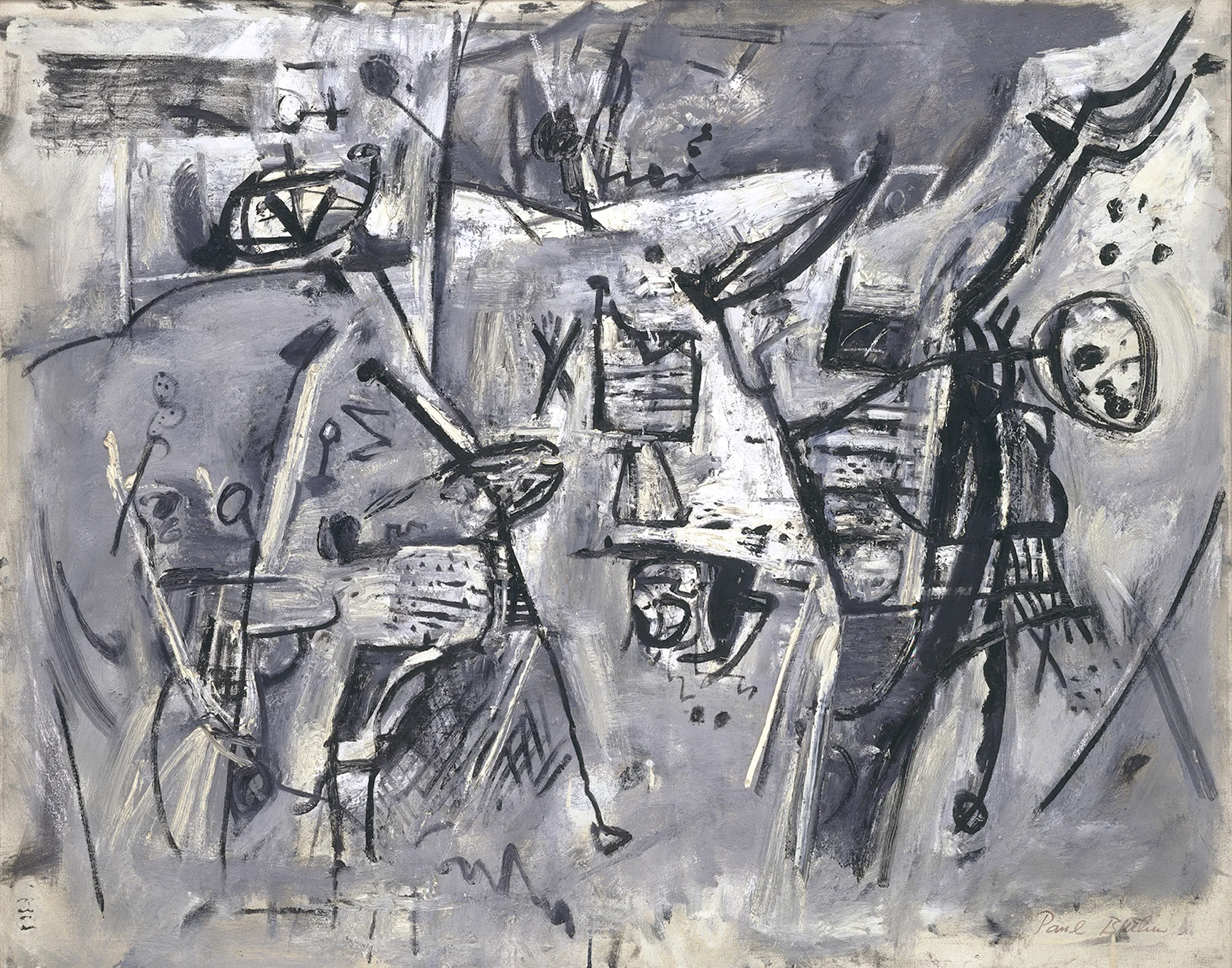 Paysage Animé , oil on canvas, 1957, 48 x 56 inches