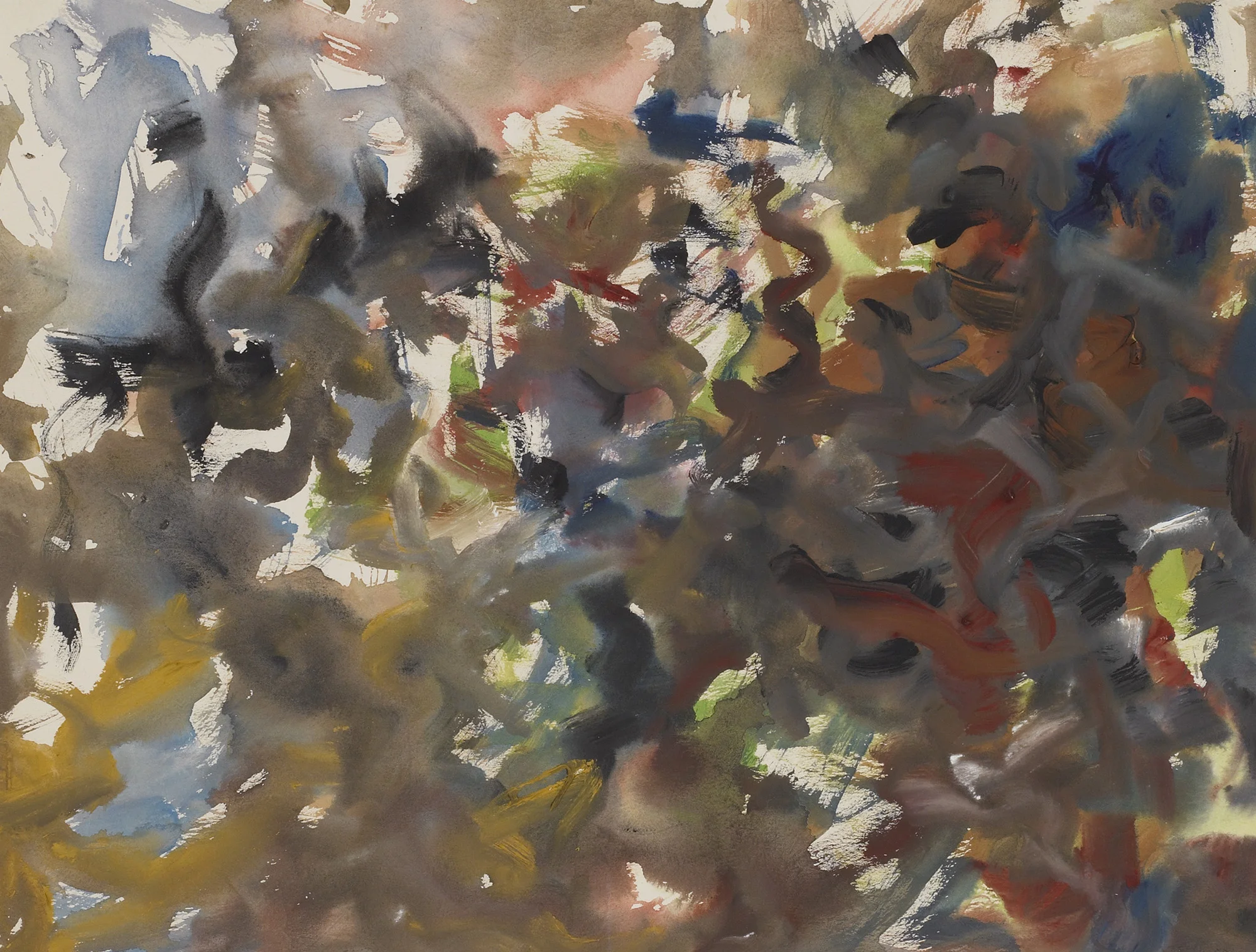 Untitled #1, 1955 , gouache on paper, 18 1/2 x 23 1/2 inches