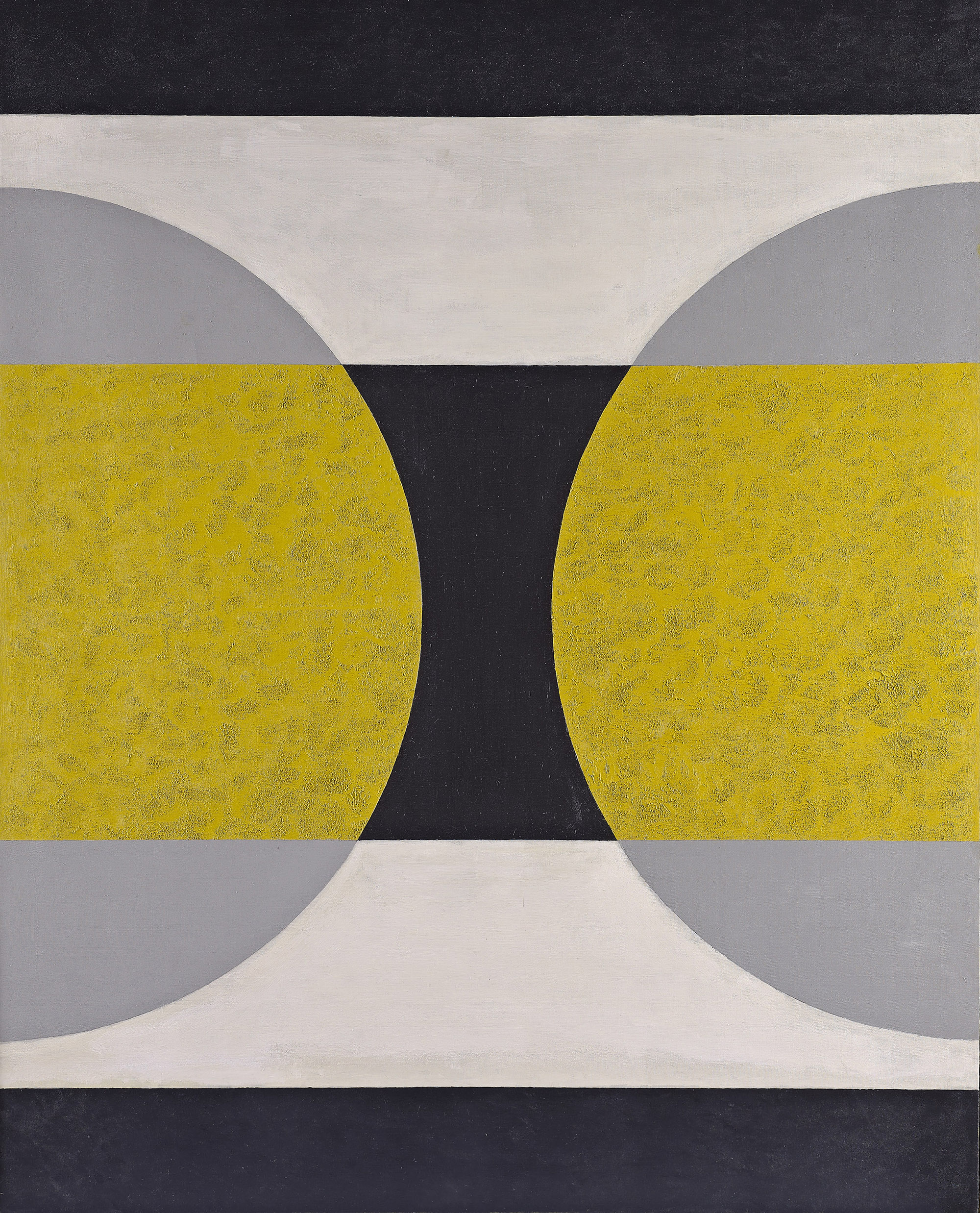 Circle Divided, 1970, oil on canvas, 50 x 40 inches