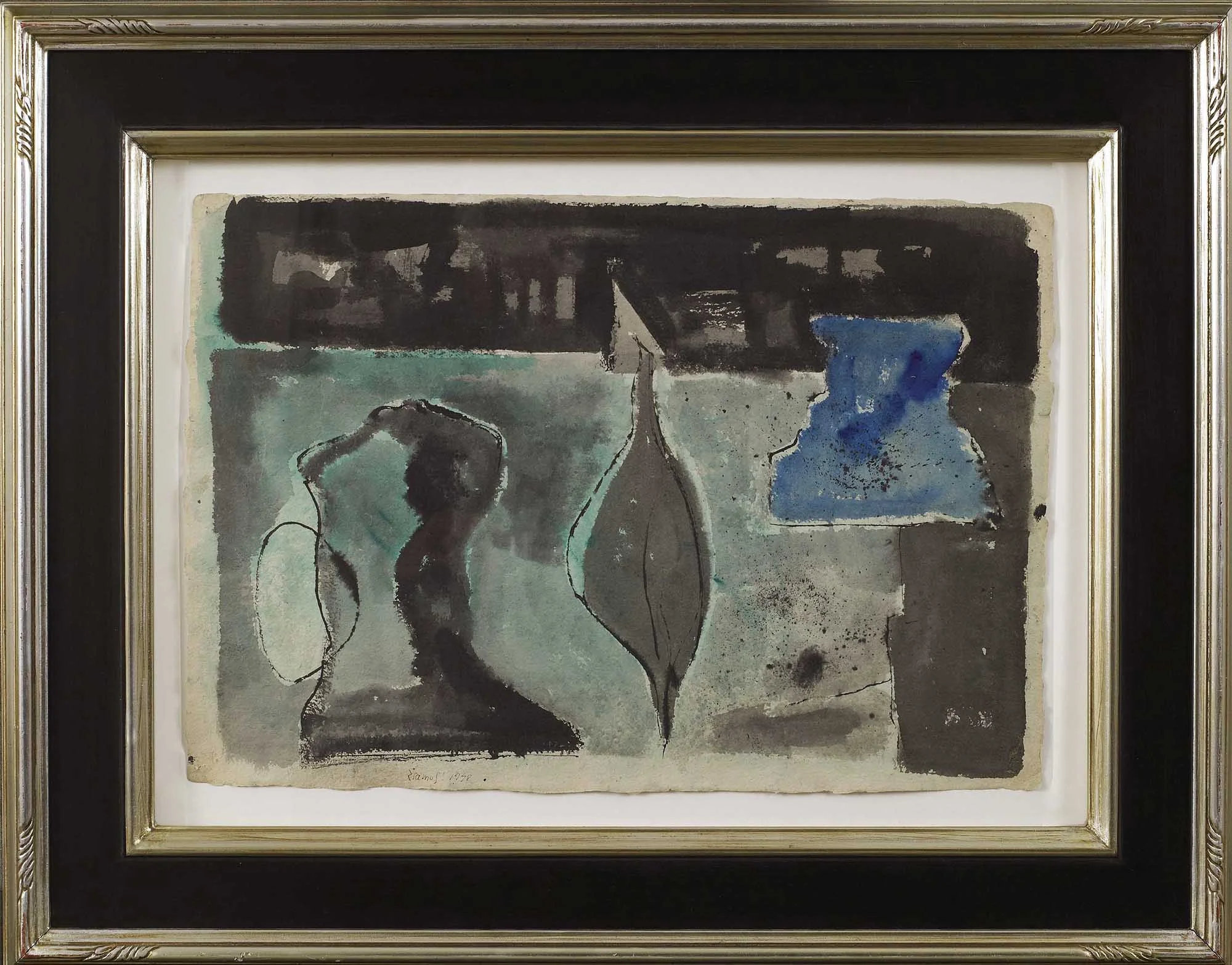 SOLD Untitled, 1948 (Study for Three Kings, 1949), Watercolor and ink on paper, 15 3/8 x 21 1/4 inches