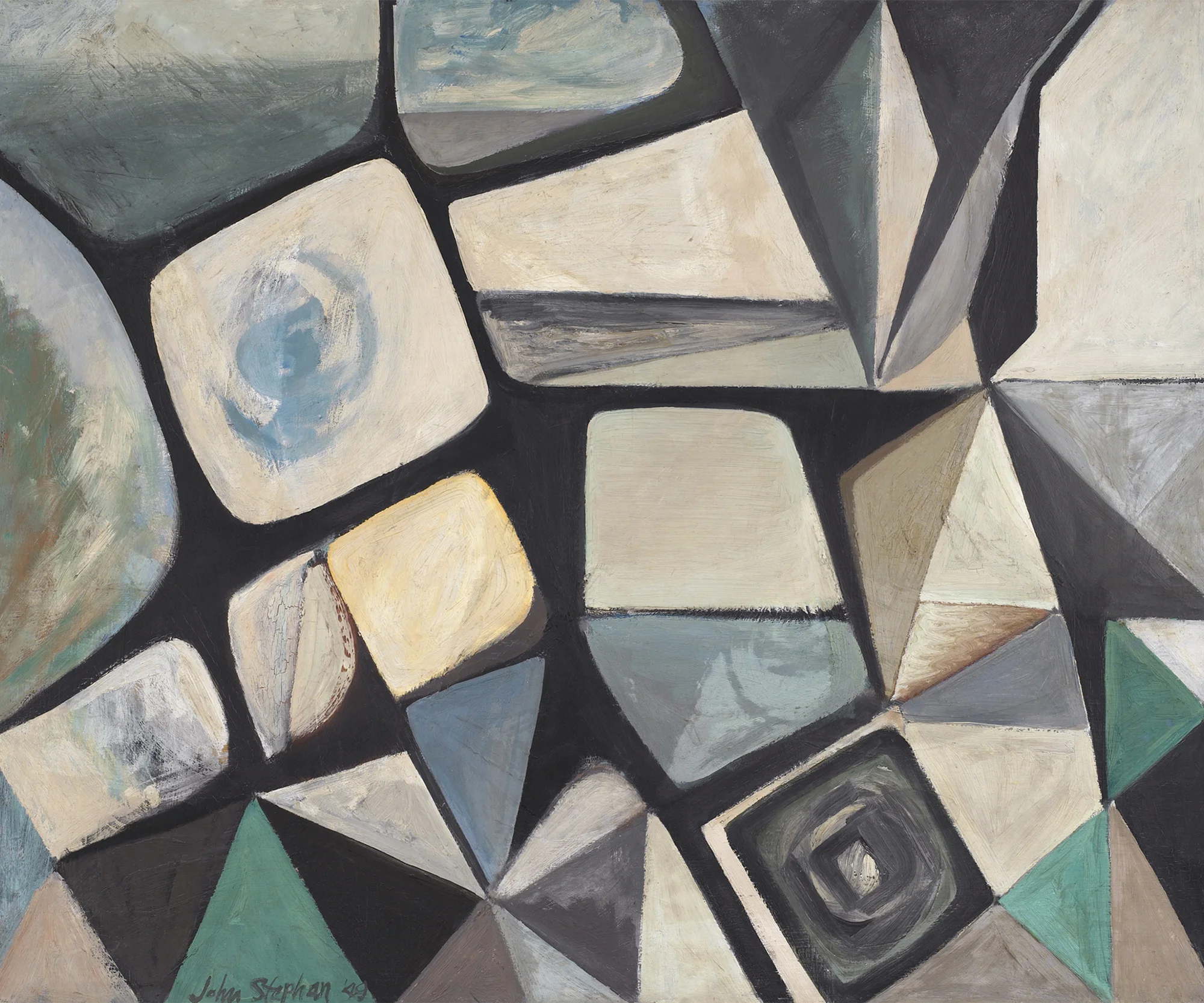 The Pyramid Confronts the Sea, Oil on masonite, 1949, 36 x 44 inches