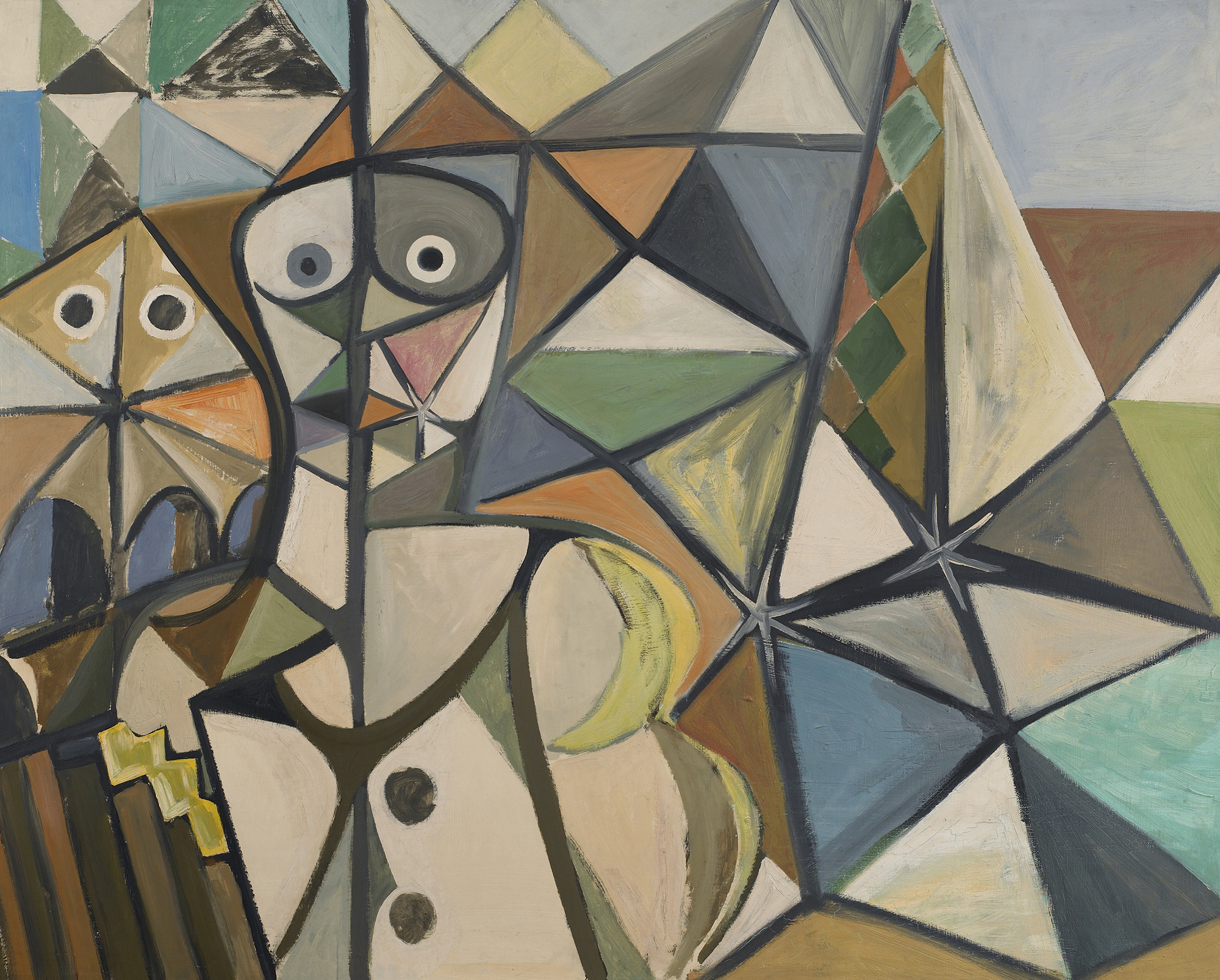 Untitled, Oil on masonite, c. 1940s, 48 x 60 inches