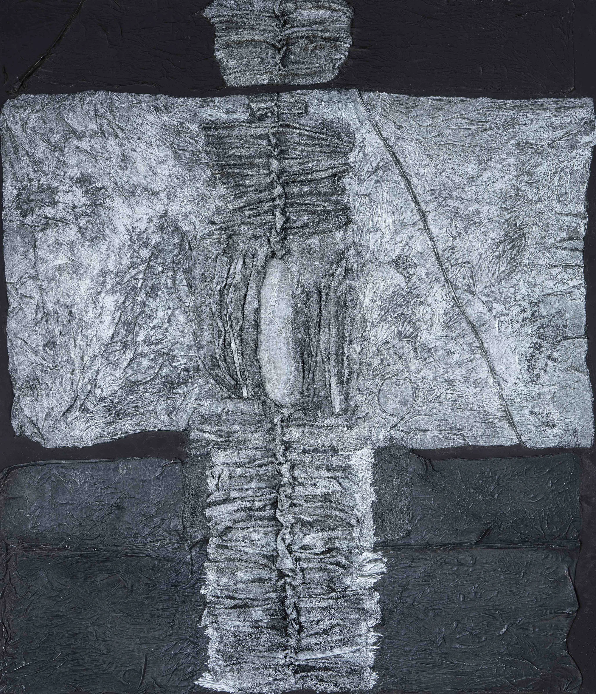 Untitled, 1962 , oil and mixed media on canvas, 42 x 36 1/2 inches