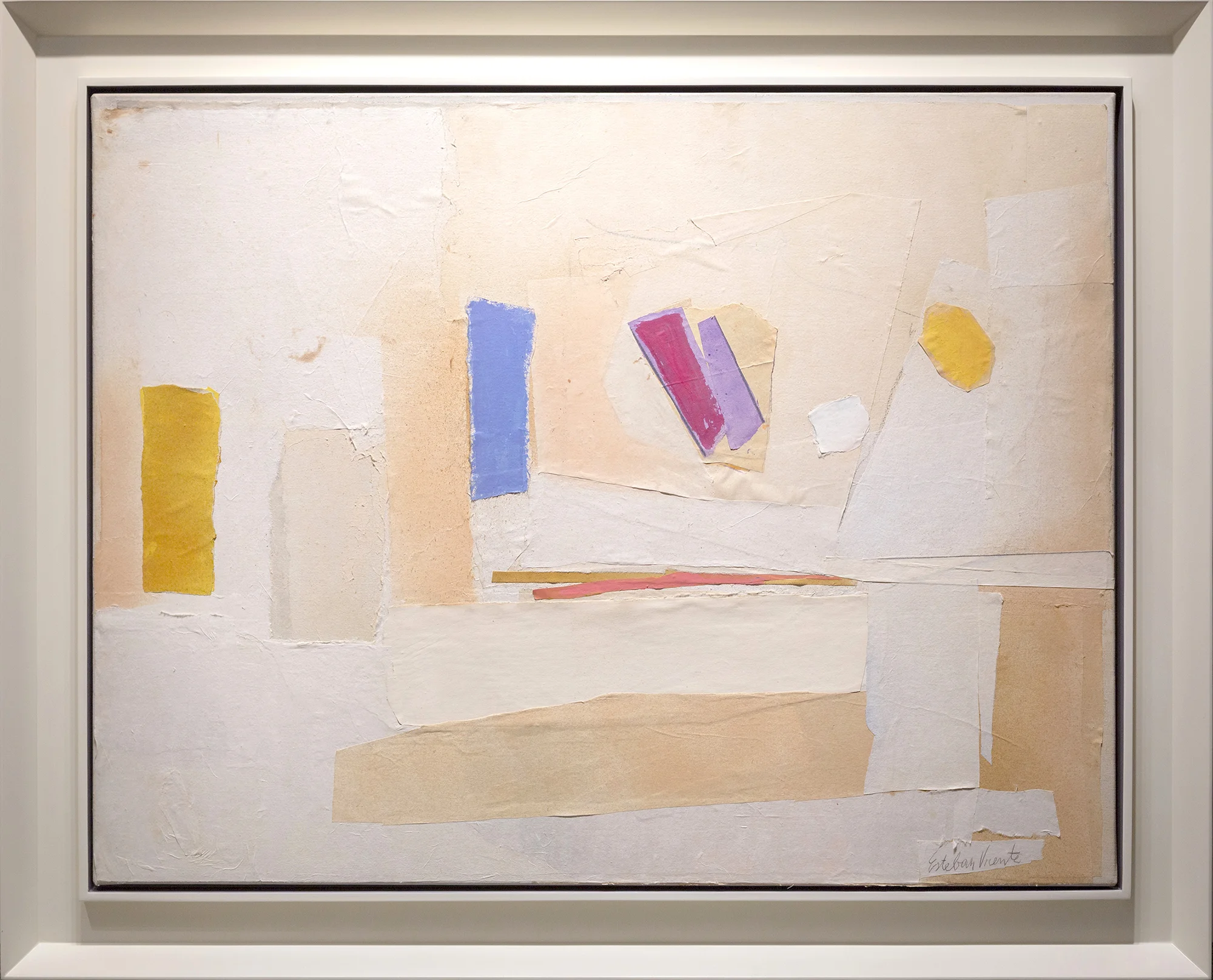 SOLD Untitled , 1987, collage -oil and paper on canvas, 34 x 44 inches