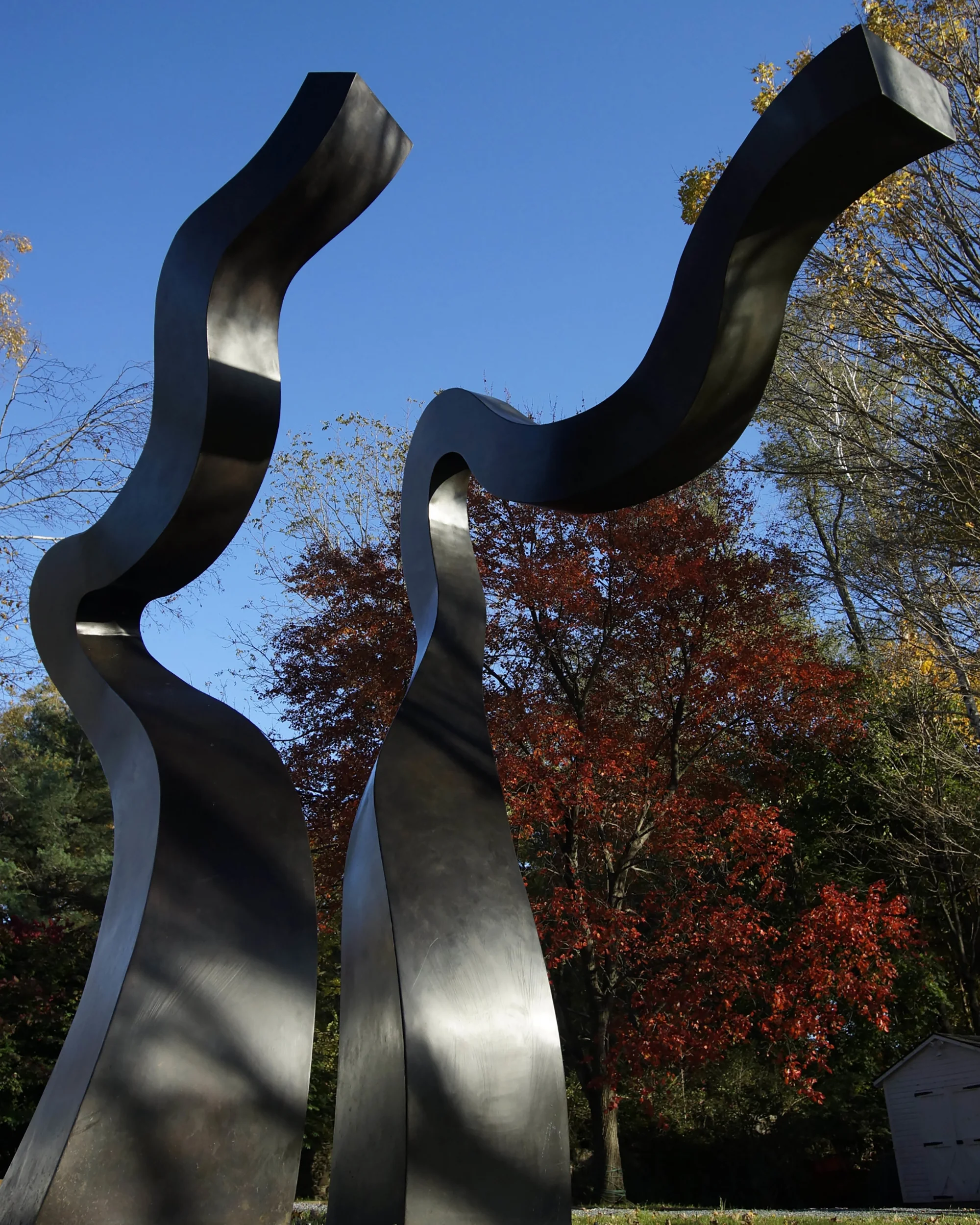 Stella in the Wind, 2009-11 , bronze sculpture, 138 x 120 x 72 inches, installation at Vallarino Fine Art, Millbrook, NY