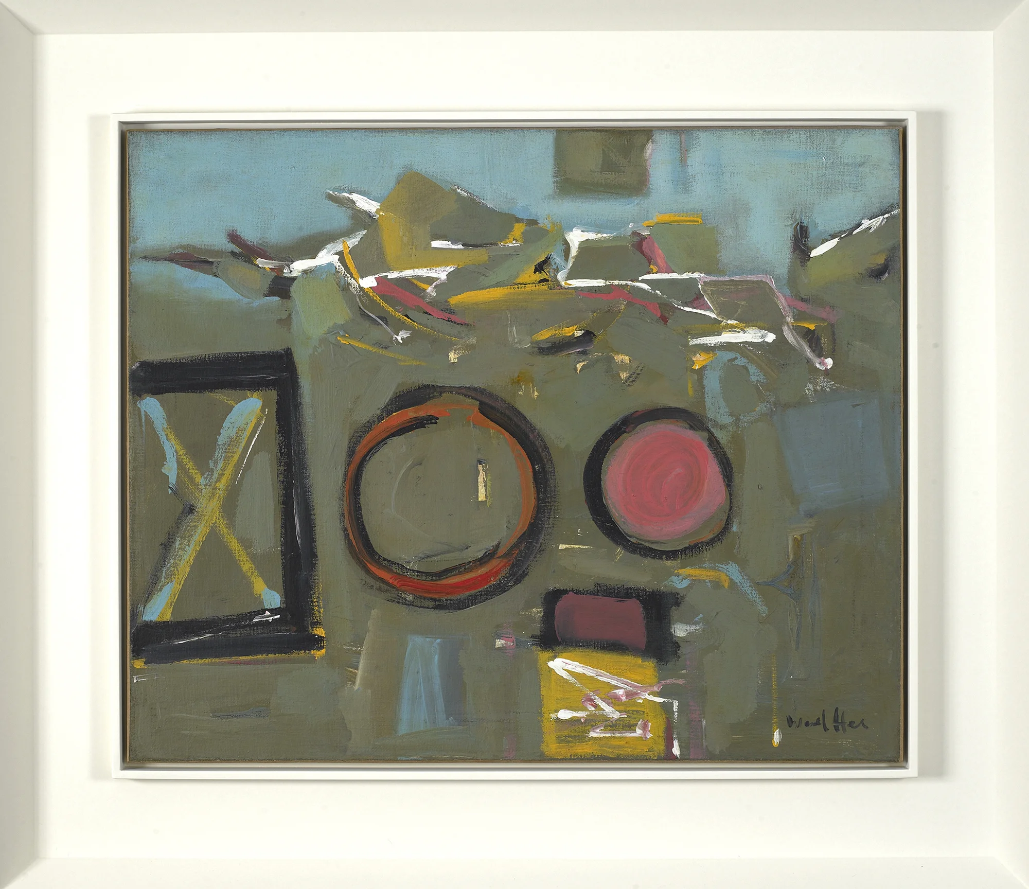 SOLD Untitled , Oil on canvas, 1950s, 23 x 27 1/2 inches