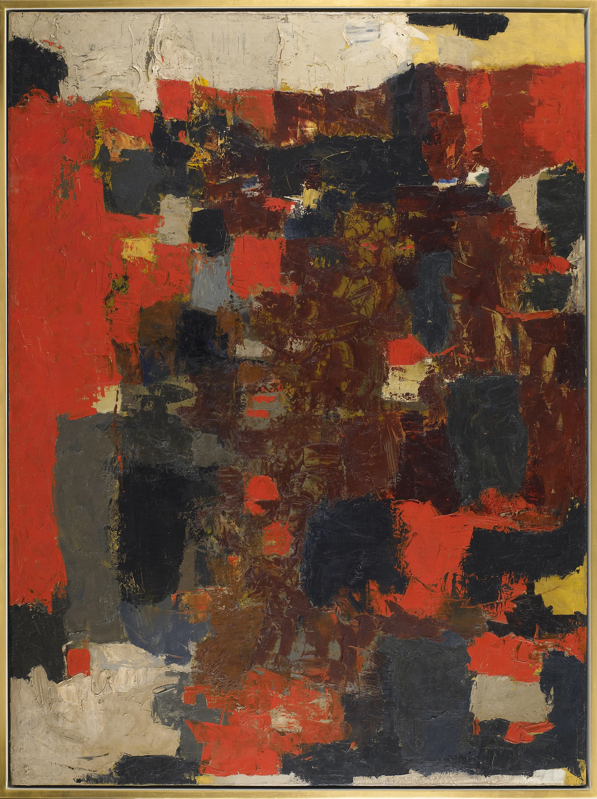 SOLD Red, Oil on canvas, 1951, 69 x 52 inches