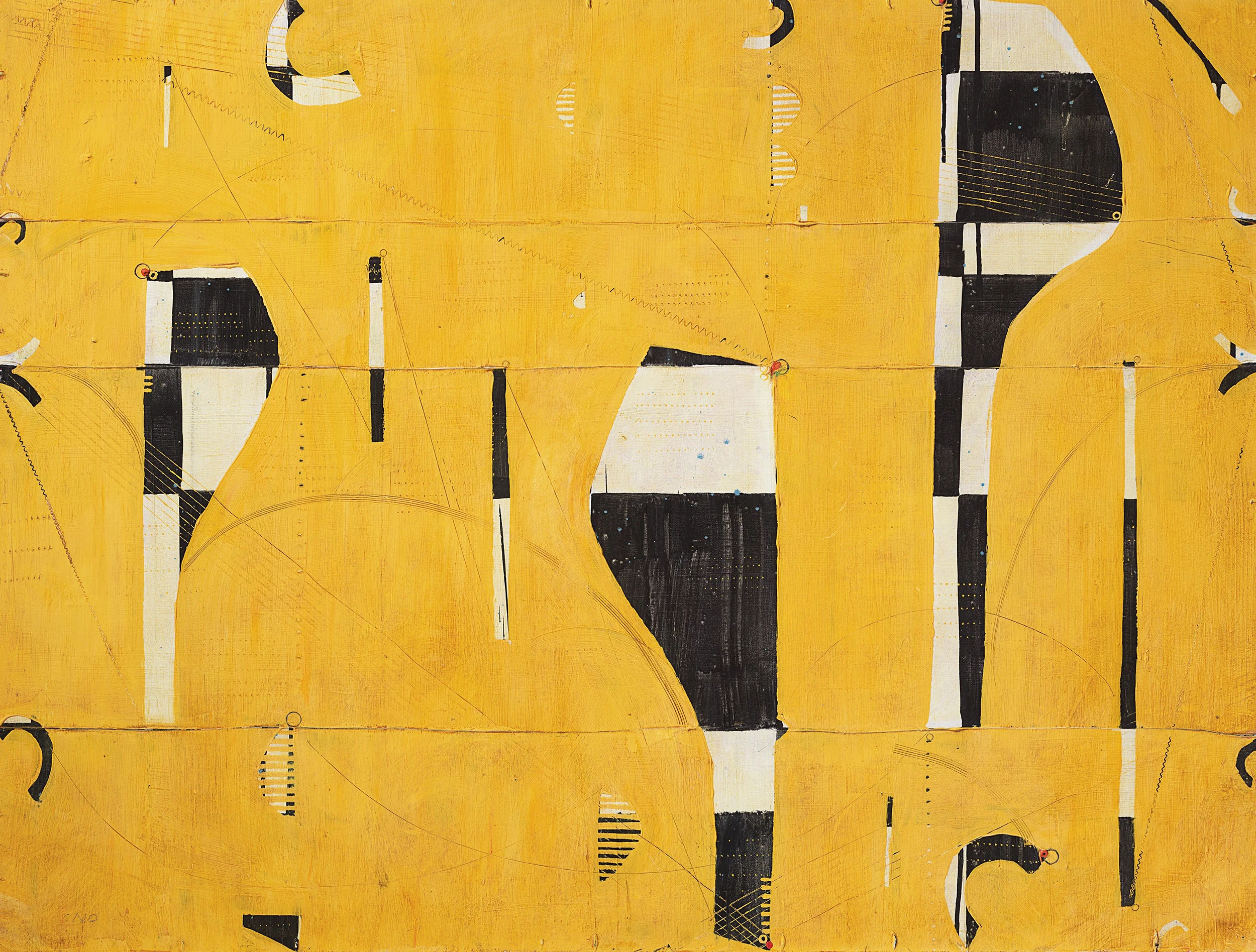 Fifth Street Painting C02.31 , Polymer, powdered pigments and wax on canvas, 2002, 37 ¼ x 49 inches