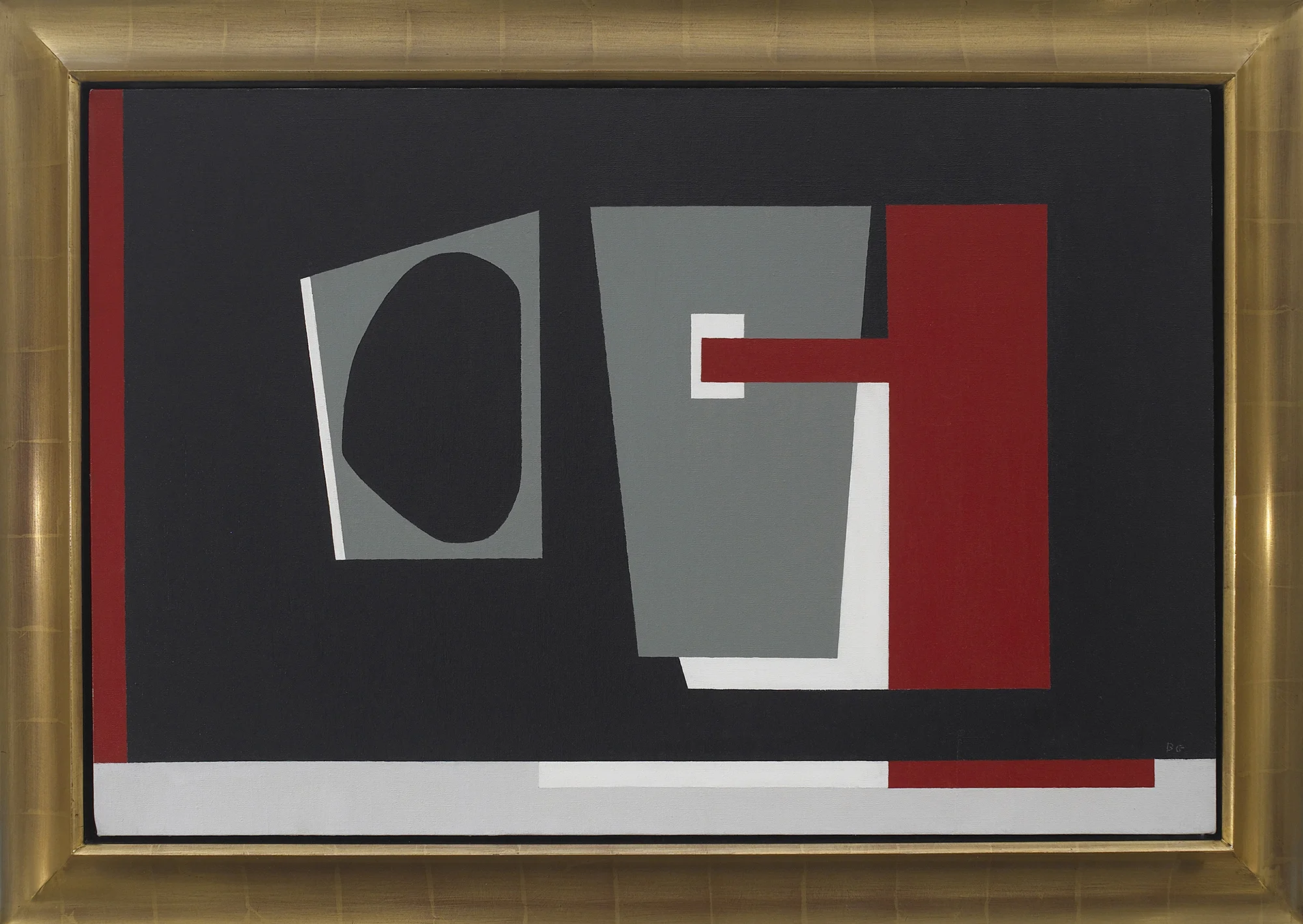 SOLD Amorphous Black, Oil on canvas, 1939-68, 24 x 36 inches