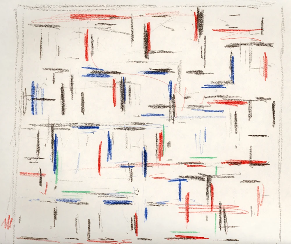 Color Form, No. 30, Pastel on paper, c. 1957, 8 3/8 x 9 inches