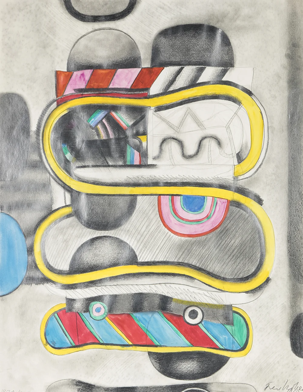 Untitled (Ibiza 41), Graphite and gouache on paper, 1968, 25 1/2 x 19 5/8 inches