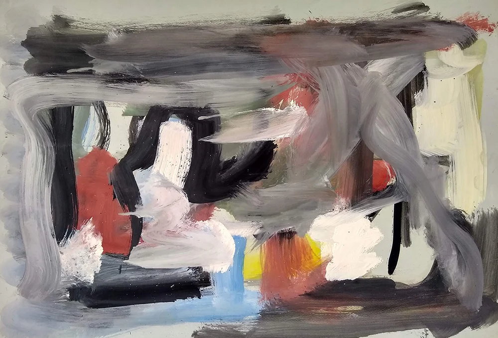 Untitled, Acrylic on paper, c. 1950s, 16 x 23 inches