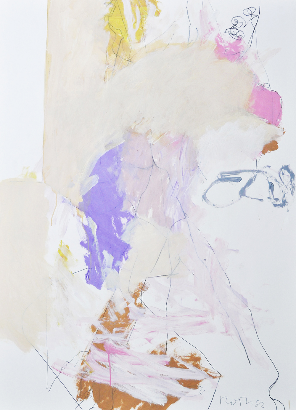 #507 Untitled, Acrylic on paper, 1982, 50 x 38 1/2 inches