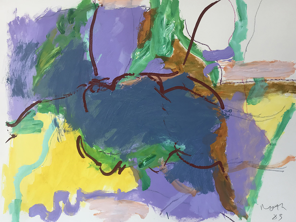 #2419 Untitled, Acrylic on paper, 1983, 22 1/2 x 30 1/2 inches