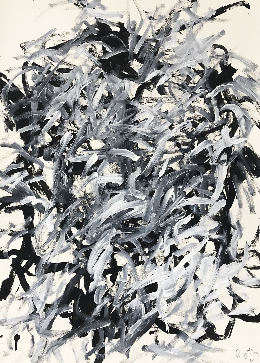 #2571 Untitled, Acrylic on paper, 1980, 30 1/2 x 22 1/2 inches