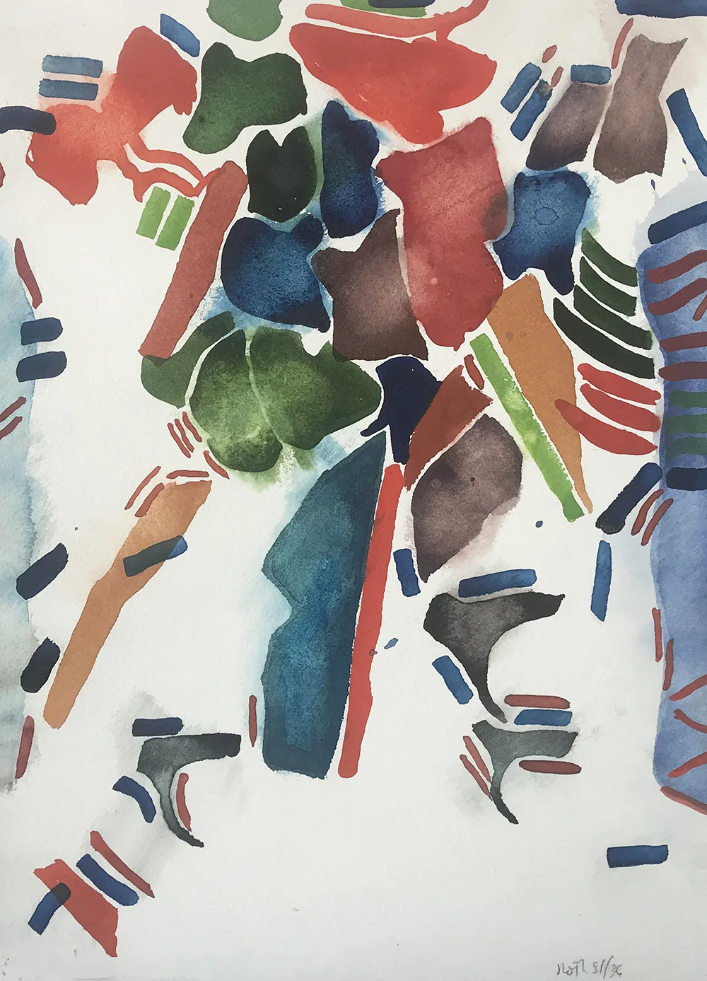 #2652 Untitled, Watercolor on paper, 1981, 15 1/2 x 11 1/2 inches