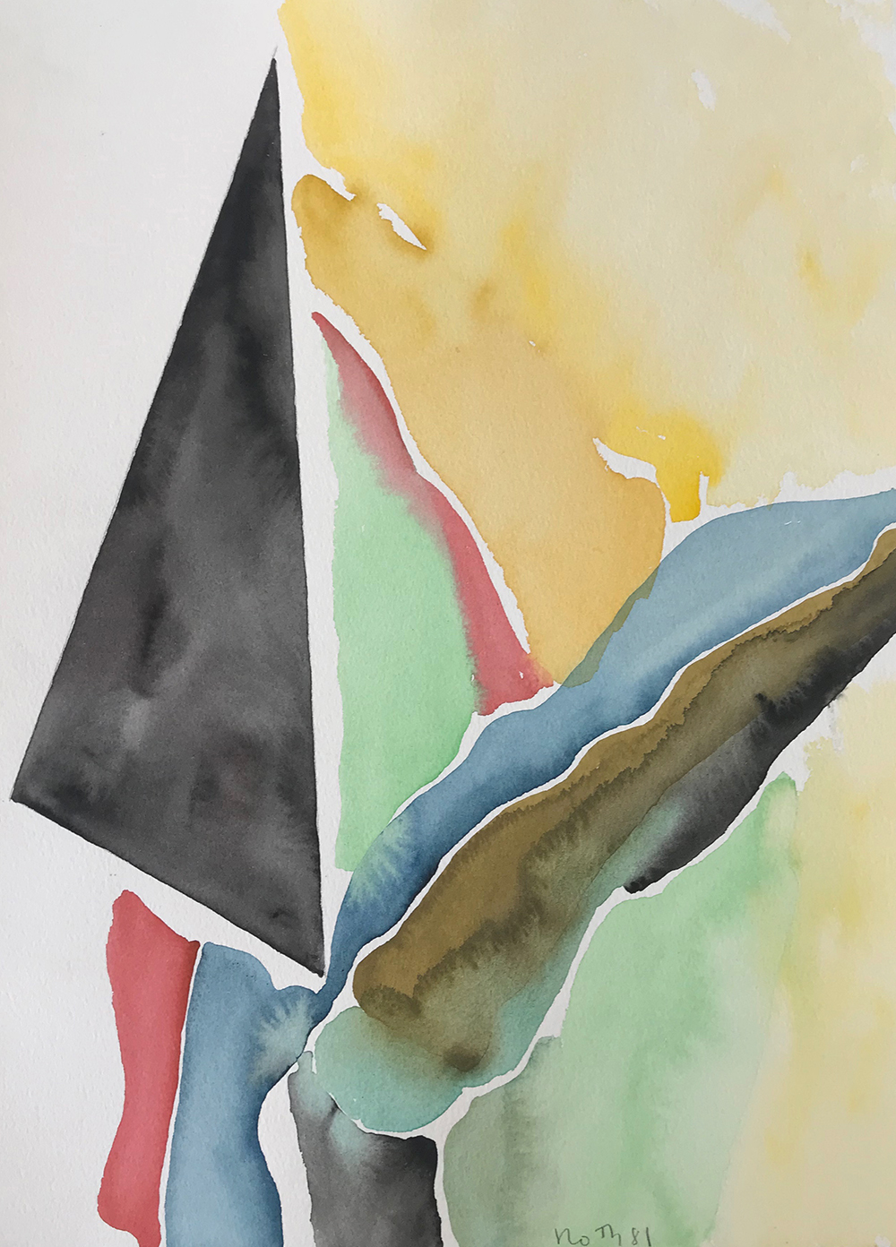 #2876 Untitled, Watercolor on paper, 1981, 15 1/4 x 11 inches