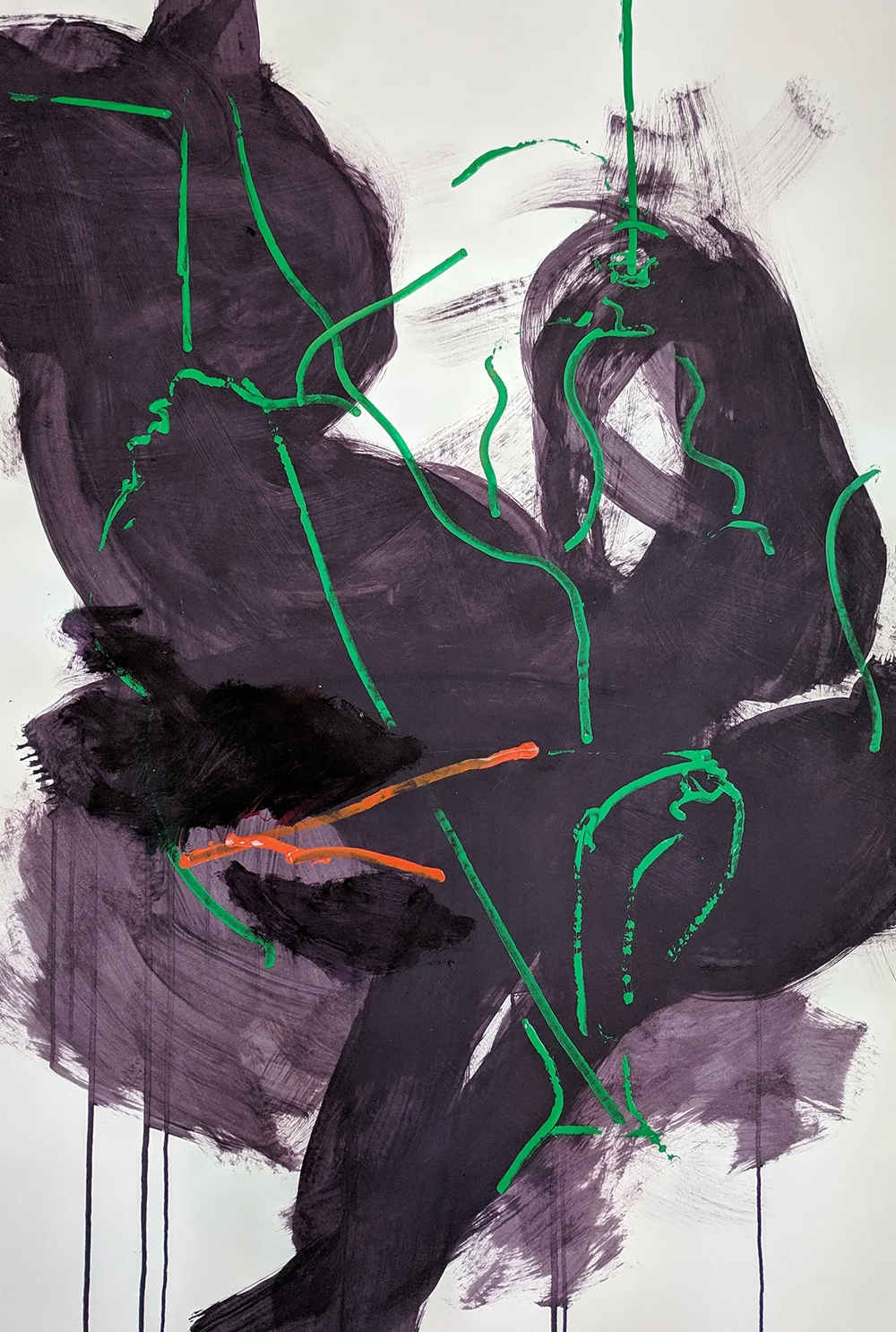 #1779 Untitled, Acrylic on paper, c. 1980s, 44 x 30 1/2 inches