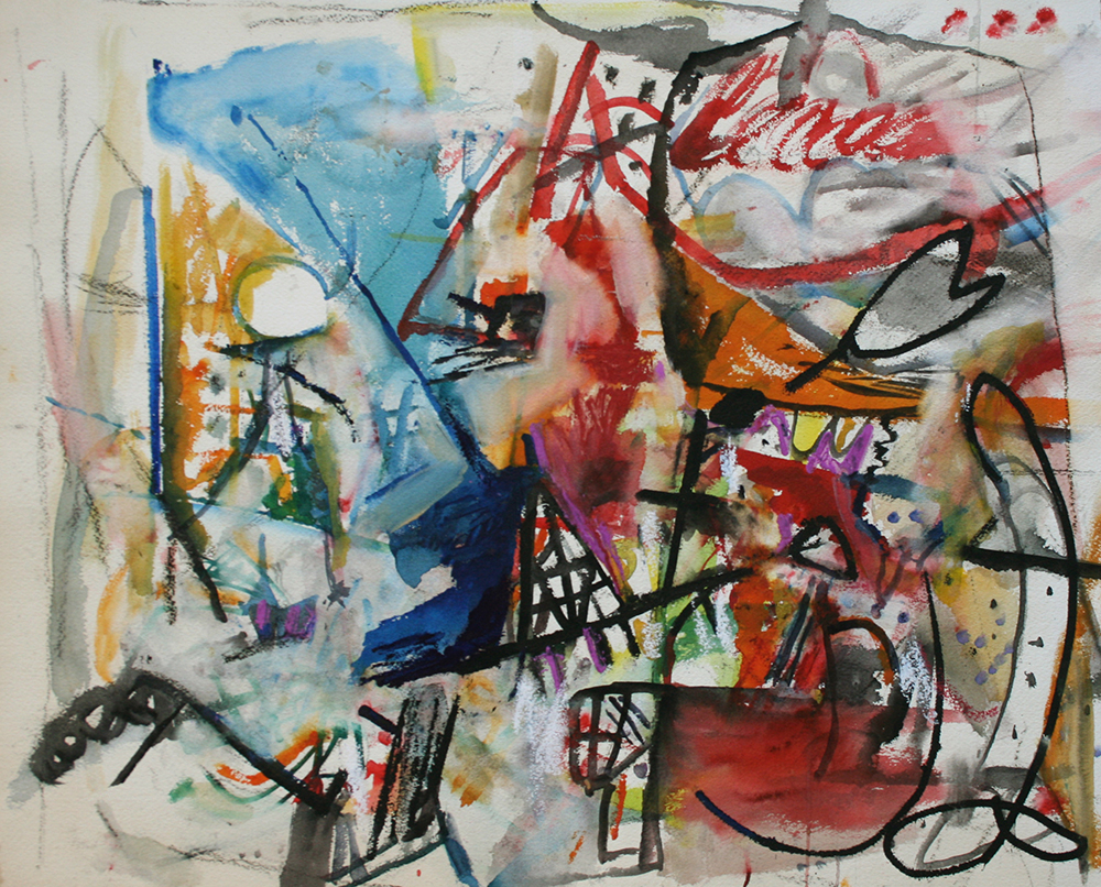 Untitled, Watercolor on paper, ca. 1955, 22 x 30 inches
