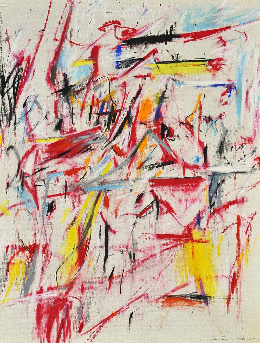 #43 Untitled , Pastel and charcoal on Strathmore laid paper, 1958, 25 x 19 inches