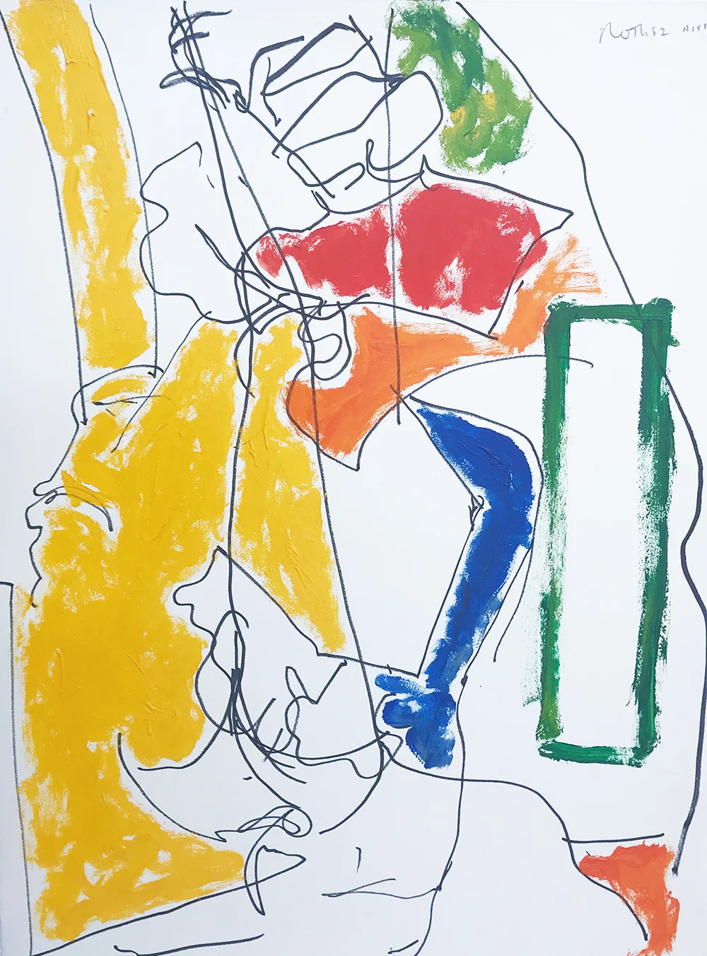 #3055 Untitled , Acrylic and marker on paper, 1982, 30 x 22 inches